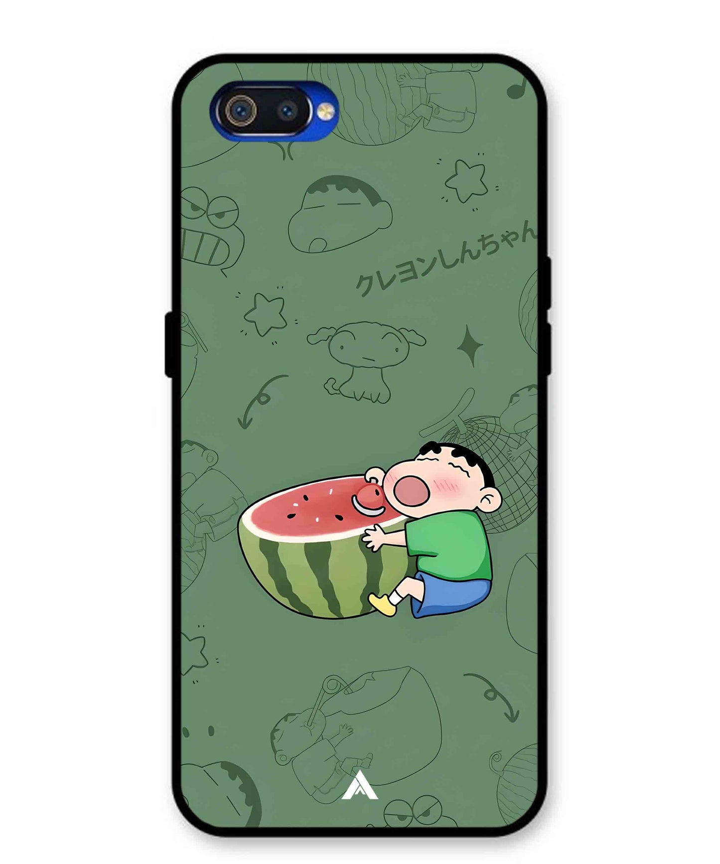 Melon Shinchan Metal Back Cover Phone Case for Oppo A1K