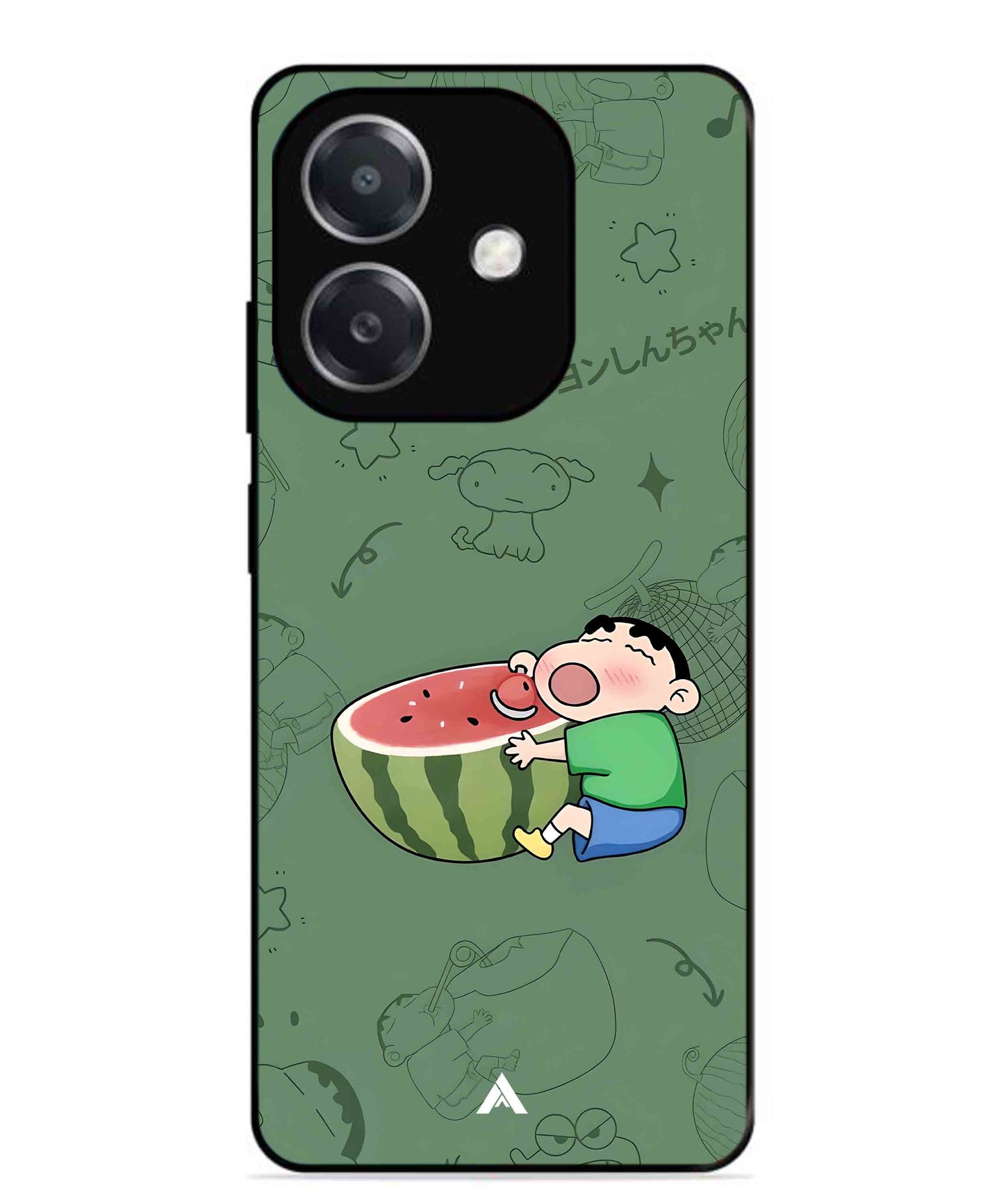 Melon Shinchan Metal Back Cover Phone Case for Oppo A3X