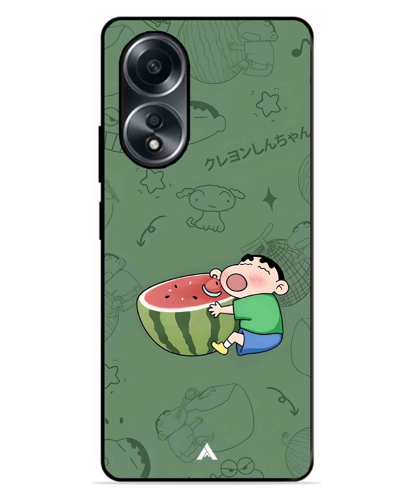 Melon Shinchan Metal Back Cover Phone Case for Oppo A78