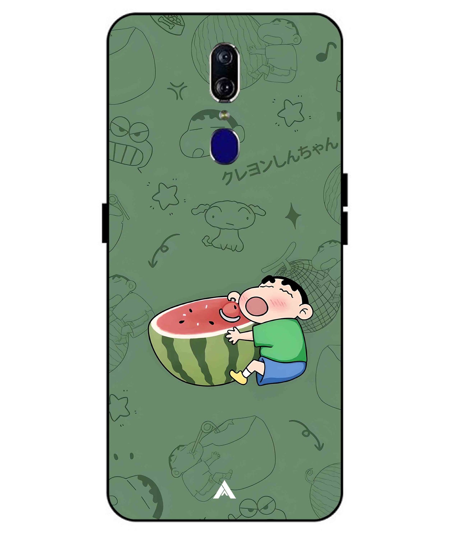 Melon Shinchan Metal Back Cover Phone Case for Oppo F11