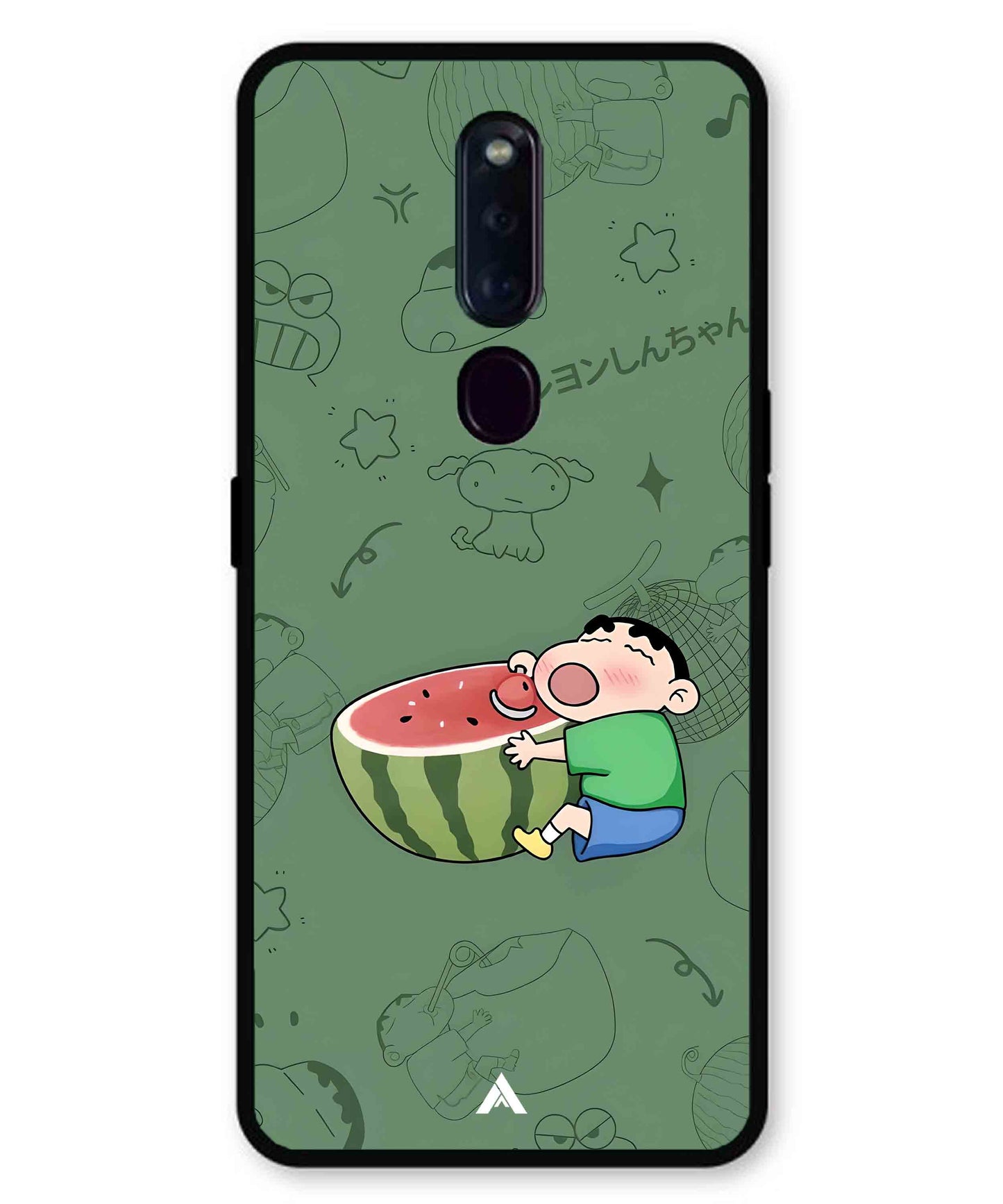Melon Shinchan Metal Back Cover Phone Case for Oppo F11 Pro