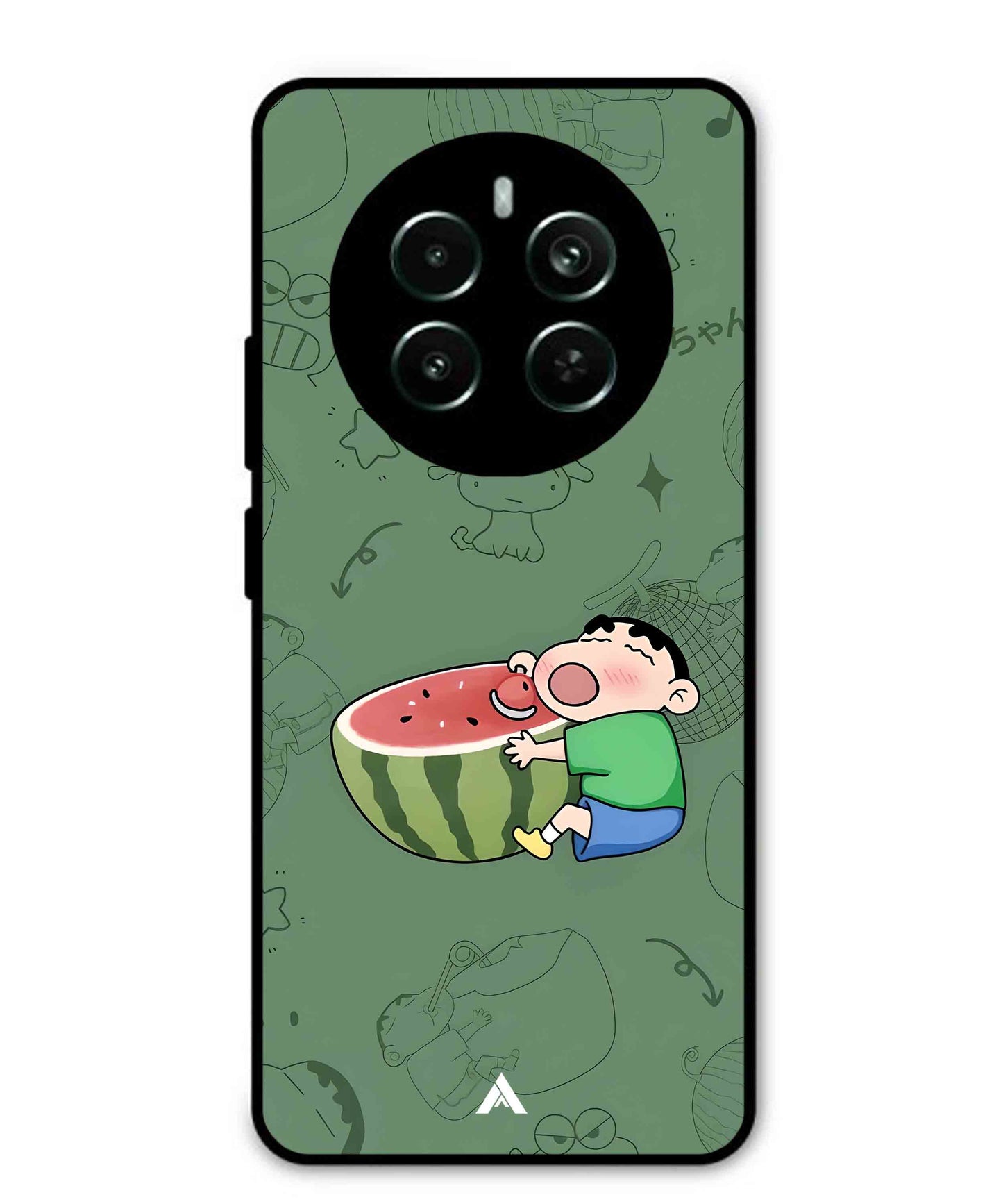 Melon Shinchan Metal Back Cover Phone Case for Realme Narzo 70