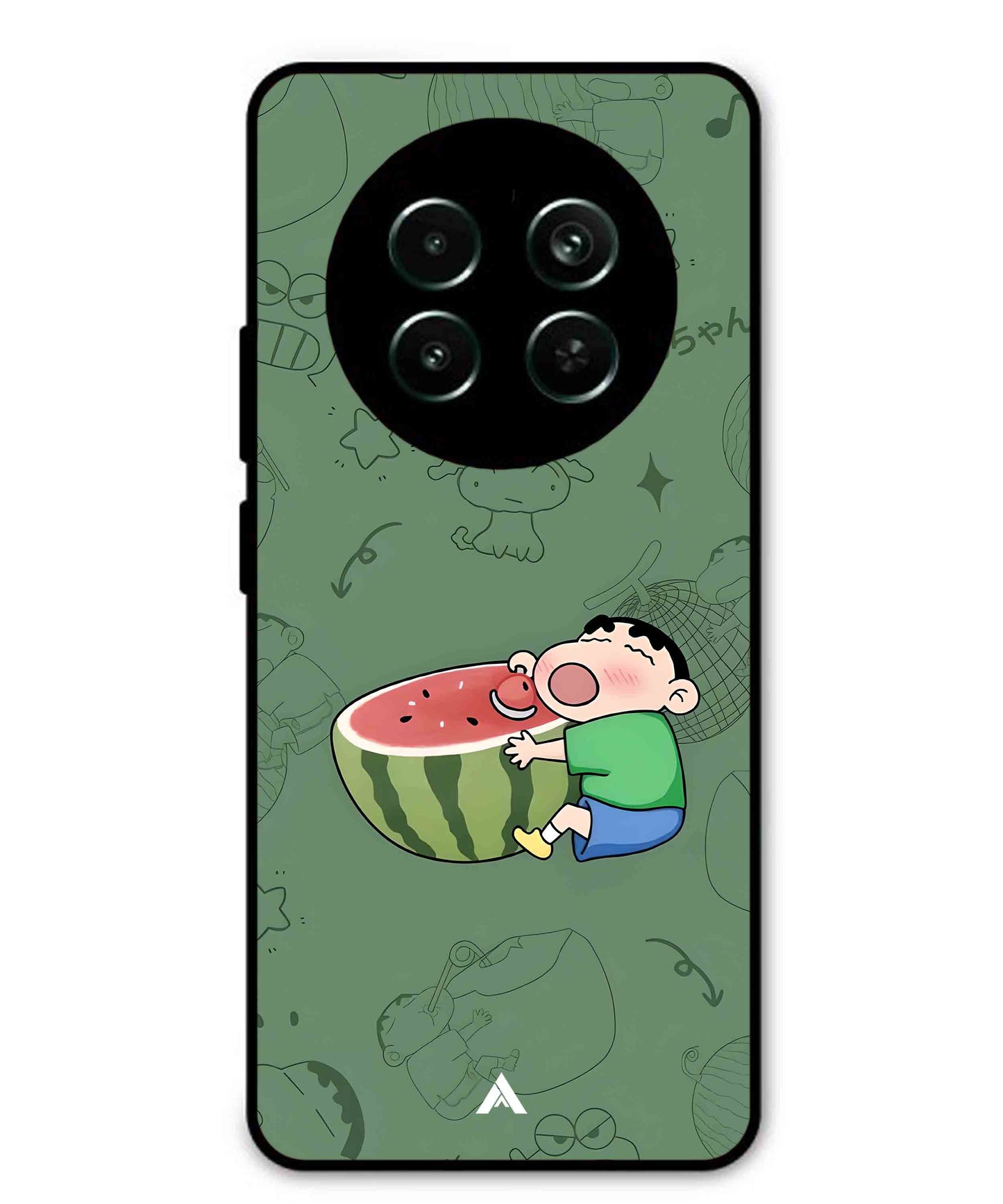 Melon Shinchan Metal Back Cover Phone Case for Realme Narzo 70X