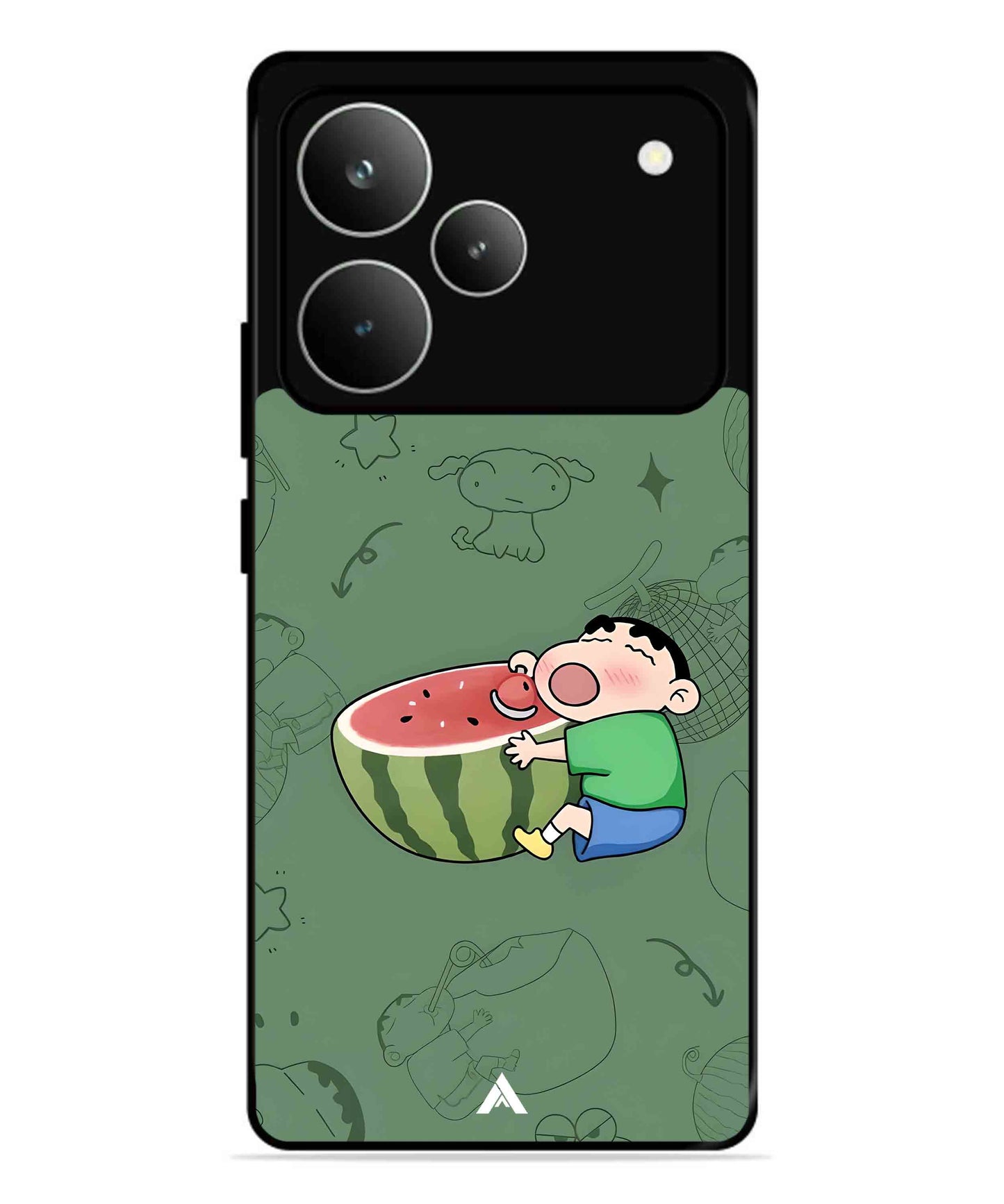 Melon Shinchan Metal Back Cover Phone Case for Realme P4 Pro