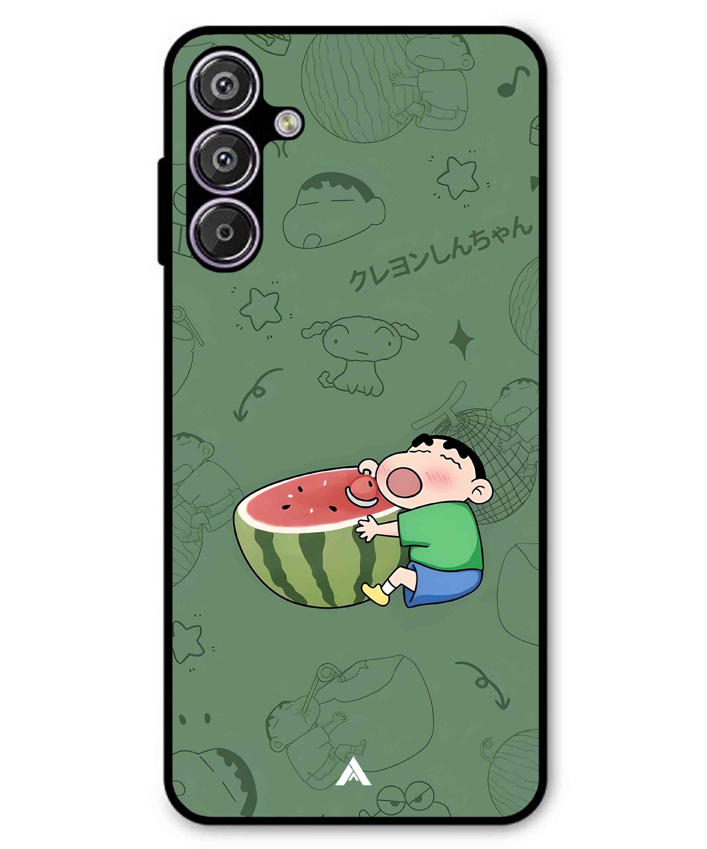 Melon Shinchan Metal Back Cover Phone Case for Samsung Galaxy A13 5G