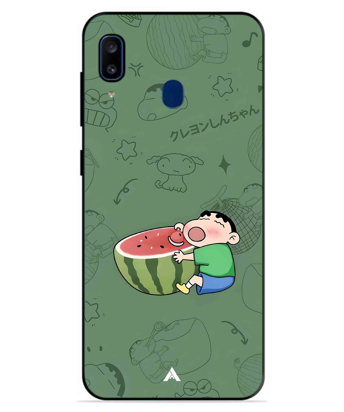 Melon Shinchan Metal Back Cover Phone Case for Samsung Galaxy A20