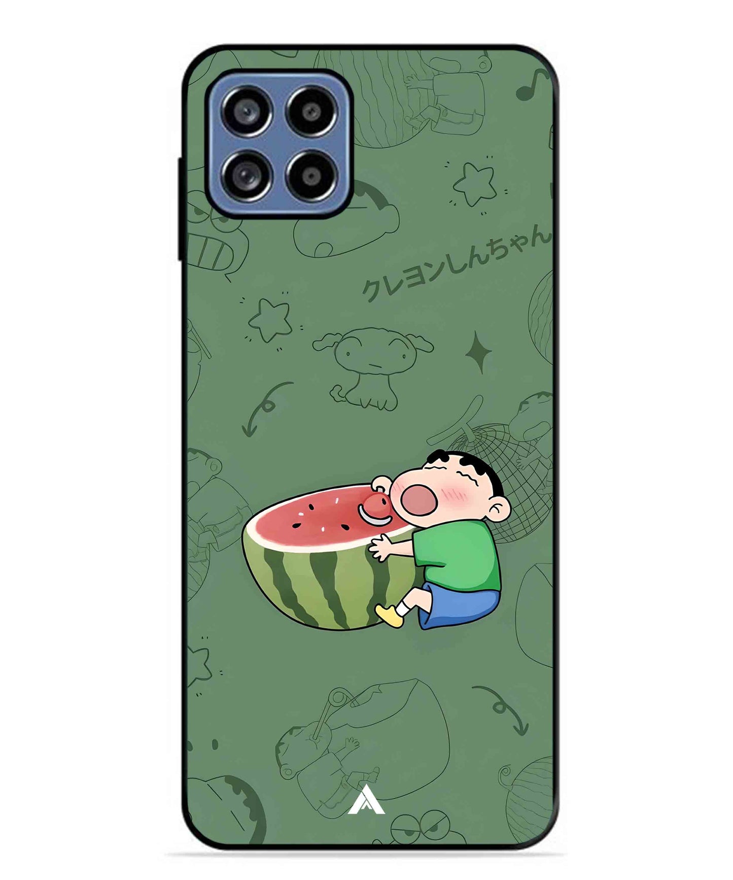 Melon Shinchan Metal Back Cover Phone Case for Samsung Galaxy F42