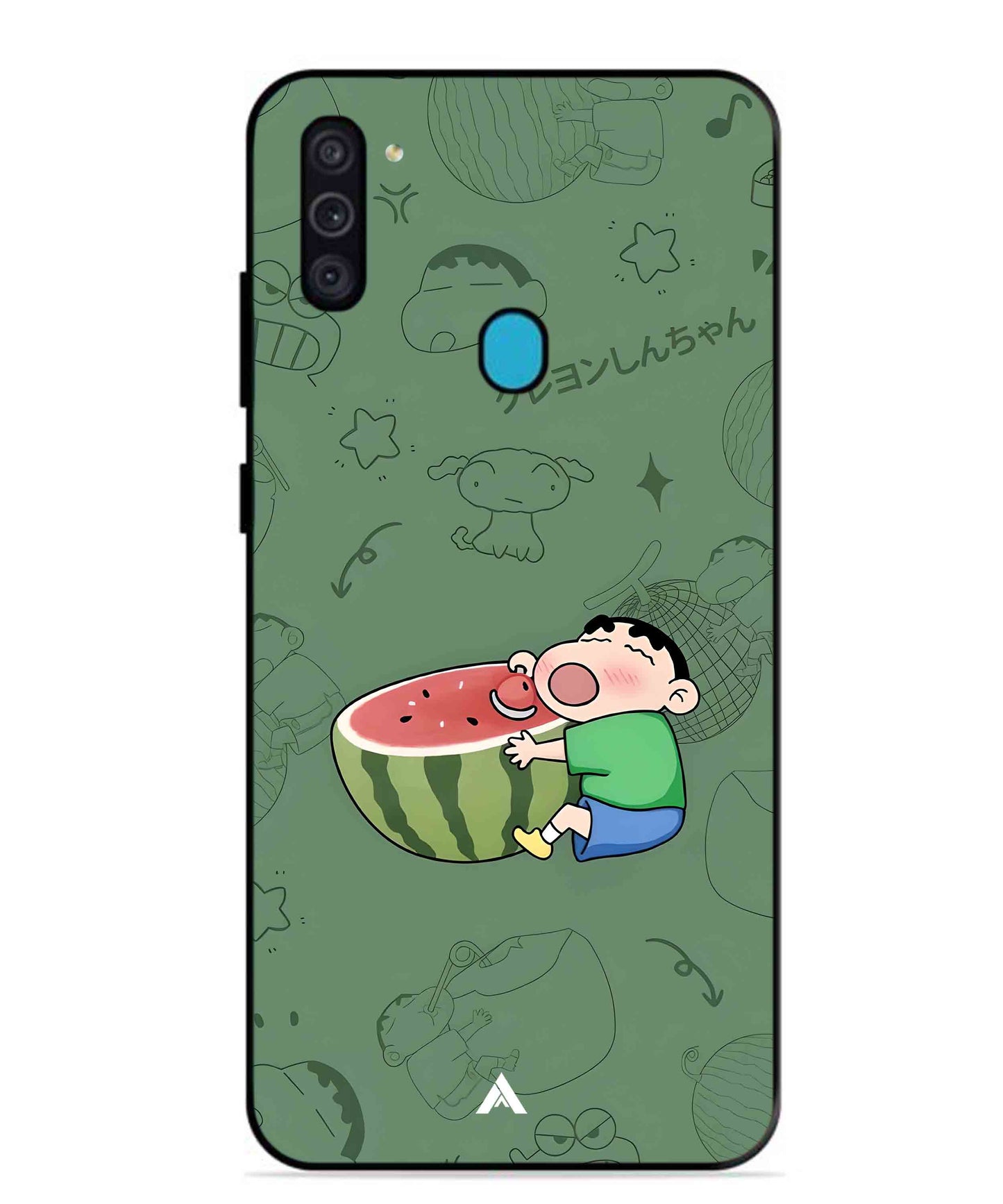 Melon Shinchan Metal Back Cover Phone Case for Samsung Galaxy M11