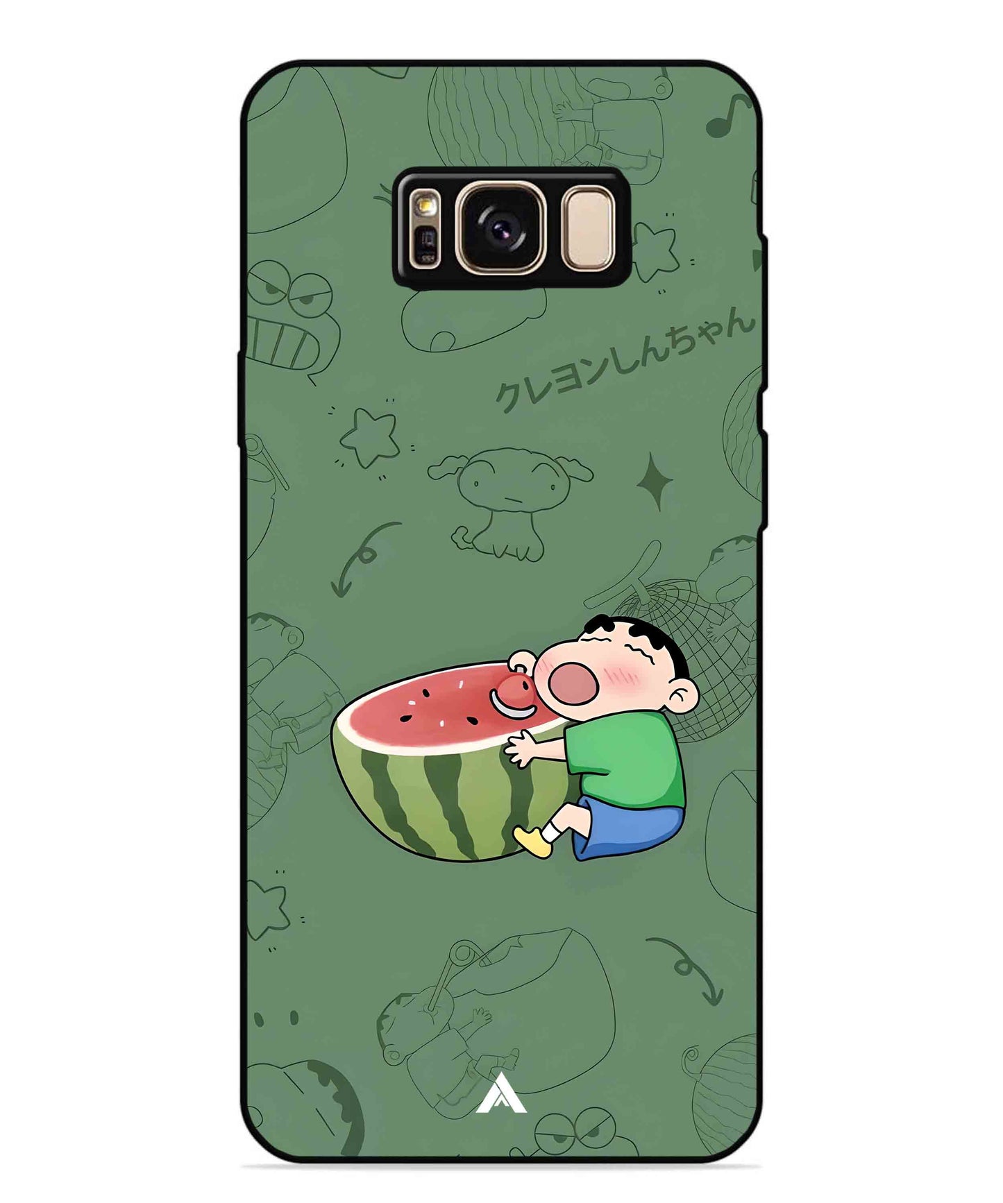 Melon Shinchan Metal Back Cover Phone Case for Samsung Galaxy S8 Plus