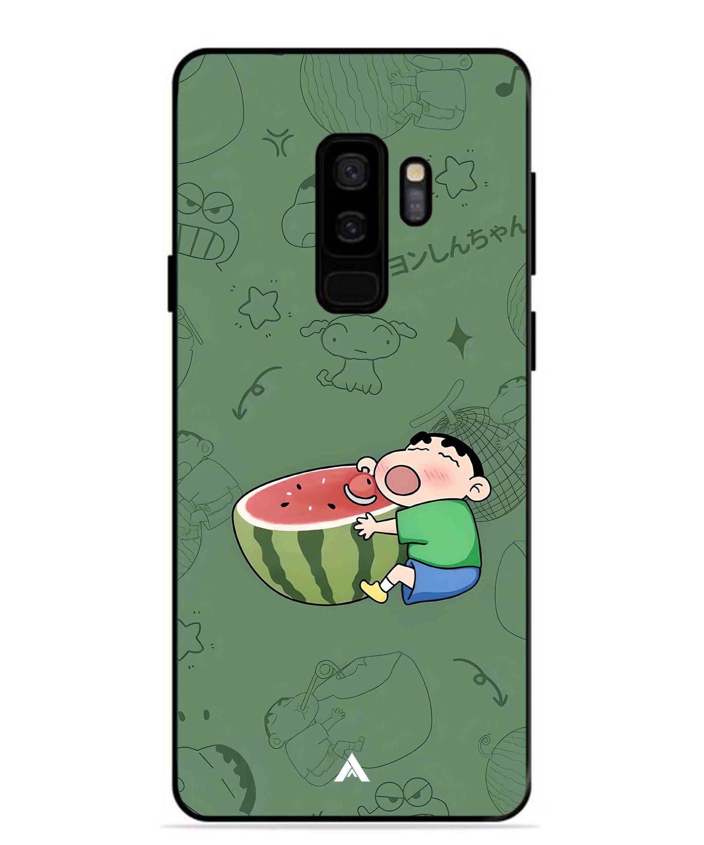 Melon Shinchan Metal Back Cover Phone Case for Samsung Galaxy S9 Plus