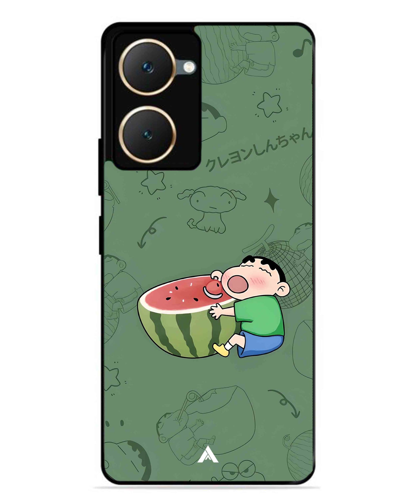 Melon Shinchan Metal Back Cover Phone Case for Vivo T3 Lite