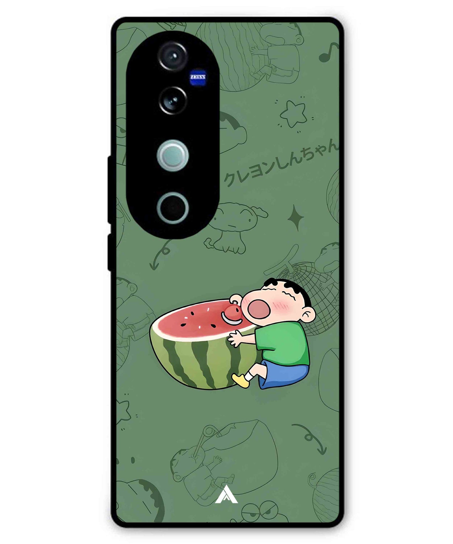 Melon Shinchan Metal Back Cover Phone Case for Vivo T3 Ultra