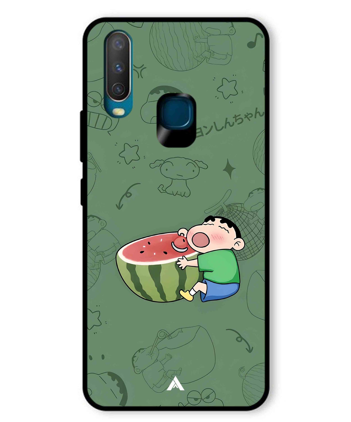 Melon Shinchan Metal Back Cover Phone Case for Vivo U10