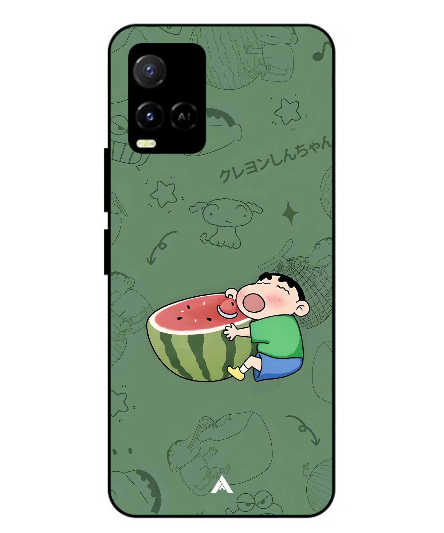 Melon Shinchan Metal Back Cover Phone Case for Vivo Y36