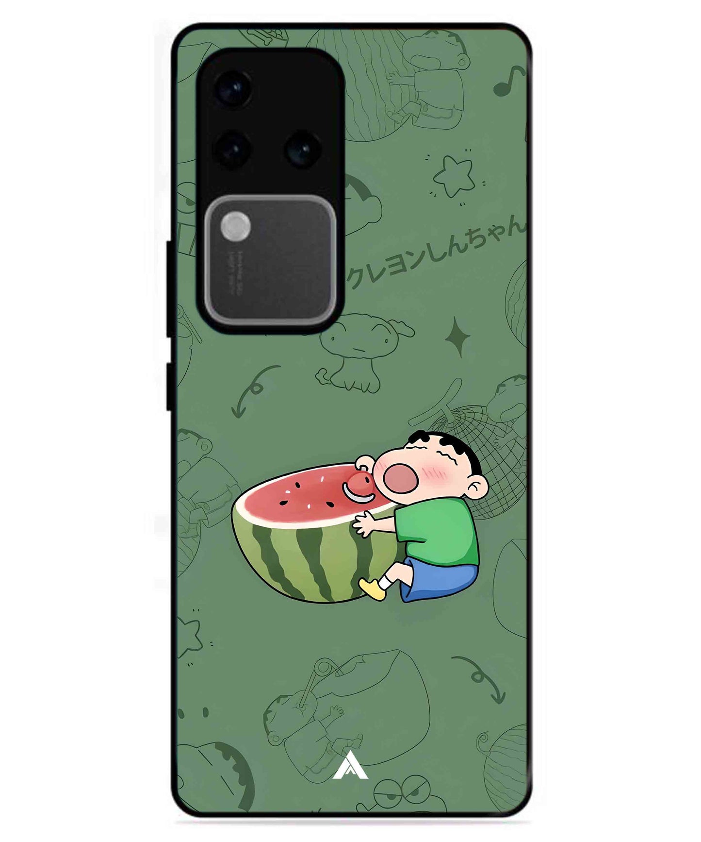 Melon Shinchan Metal Back Cover Phone Case for Vivo v30 Pro