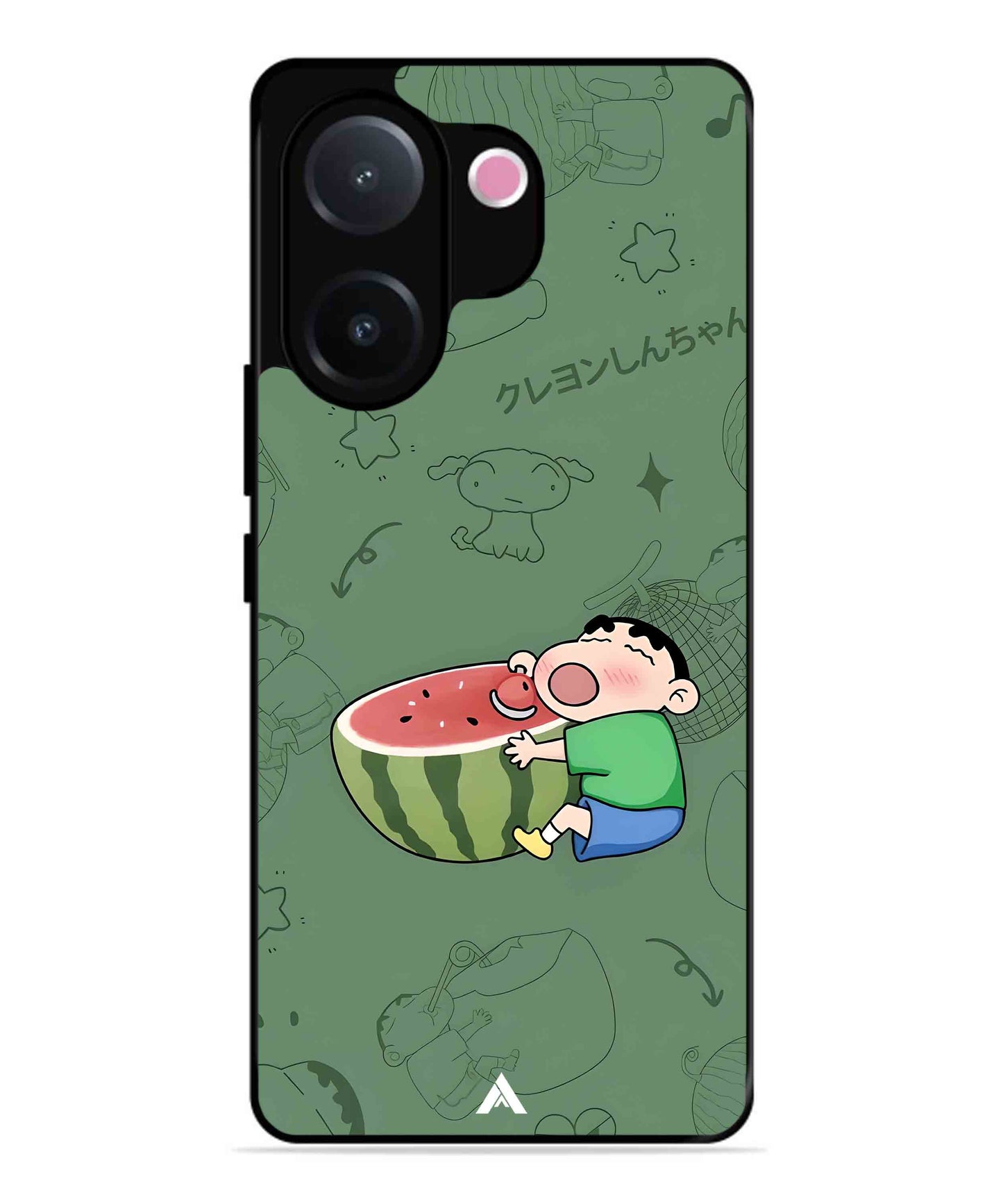 Melon Shinchan Metal Back Cover Phone Case for Vivo v60e