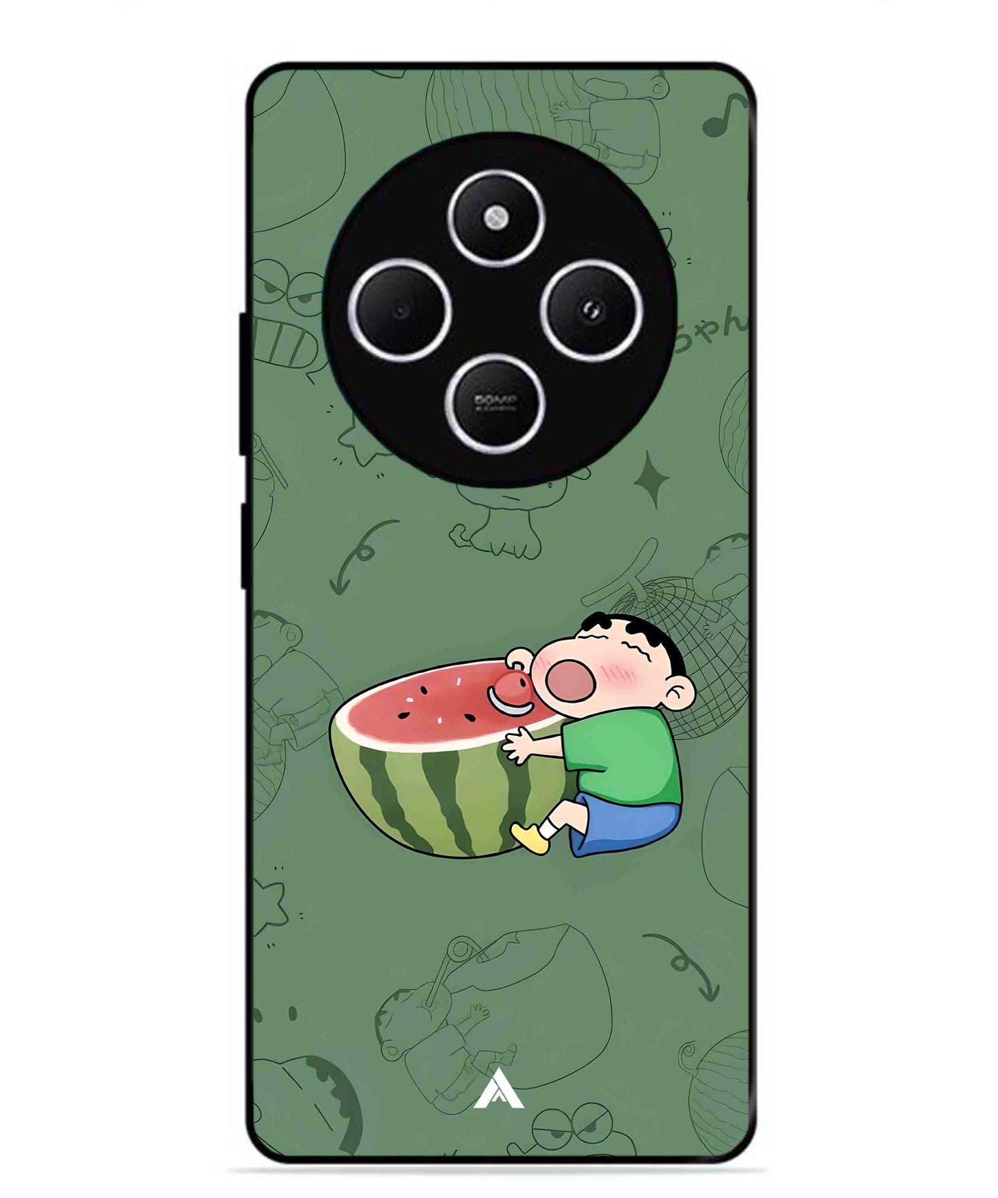 Melon Shinchan Metal Back Cover Phone Case for Xiaomi Redmi A4