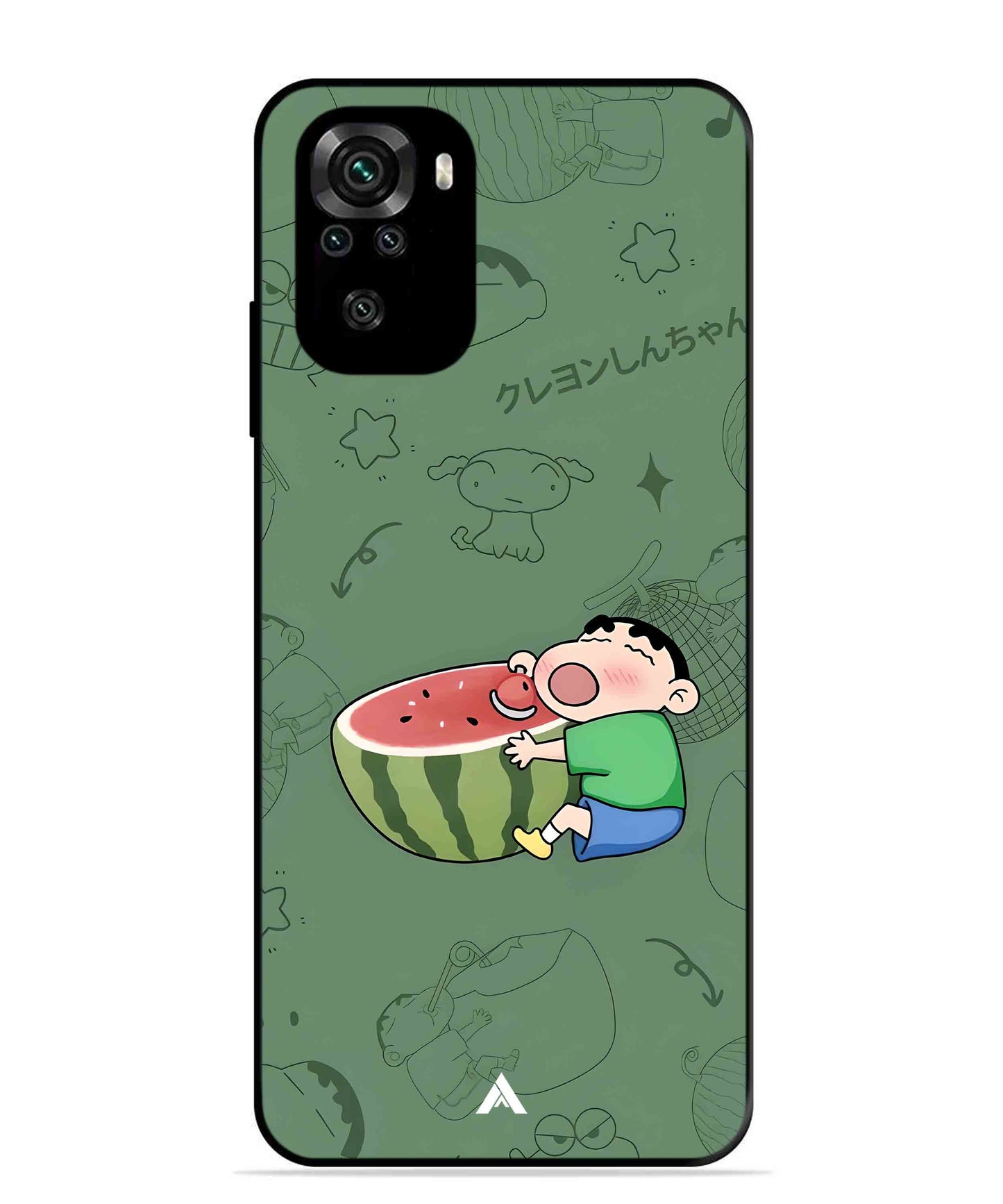 Melon Shinchan Metal Back Cover Phone Case for Xiaomi Redmi Note 11SE