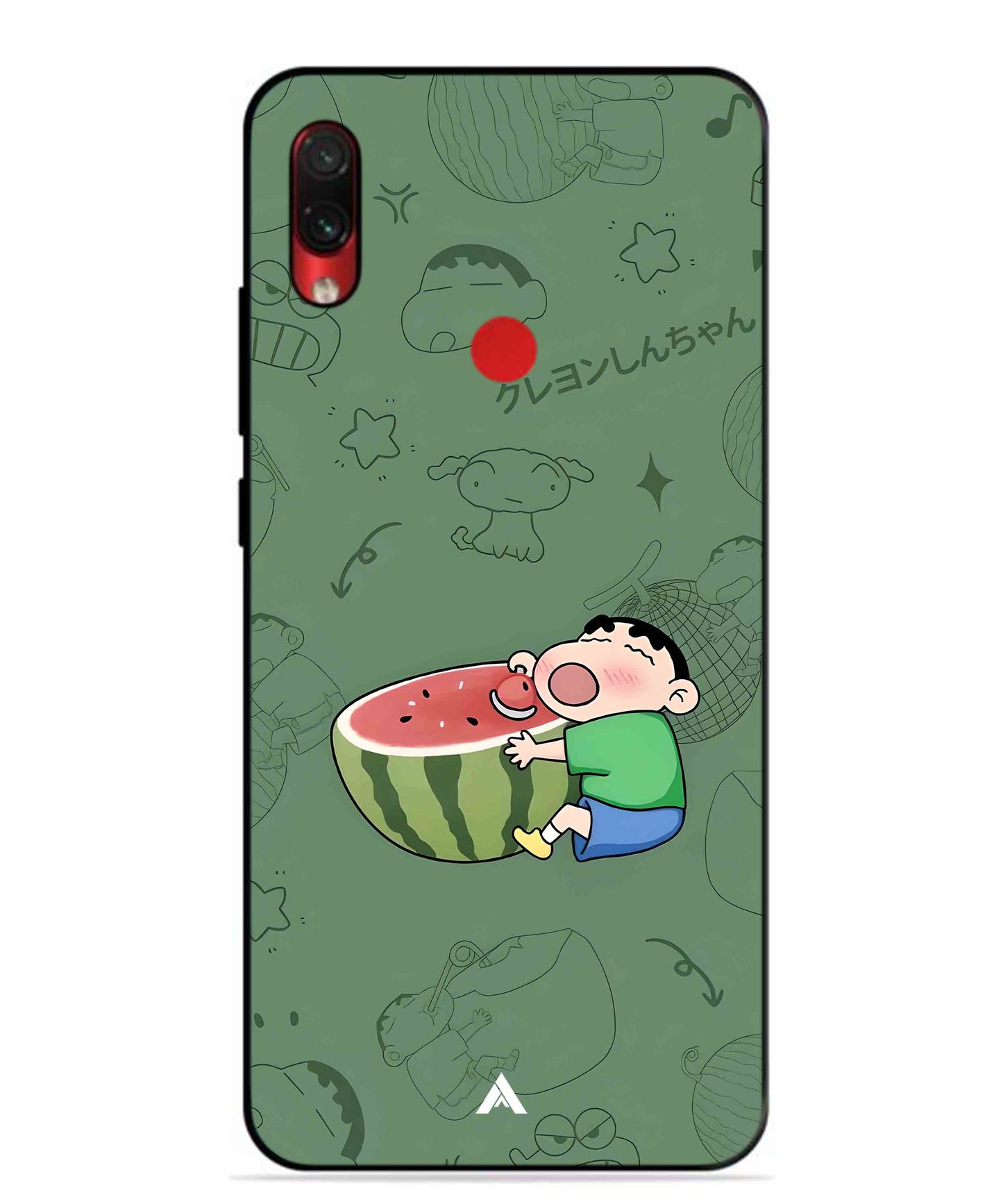 Melon Shinchan Metal Back Cover Phone Case for Xiaomi Redmi Note 7 Pro