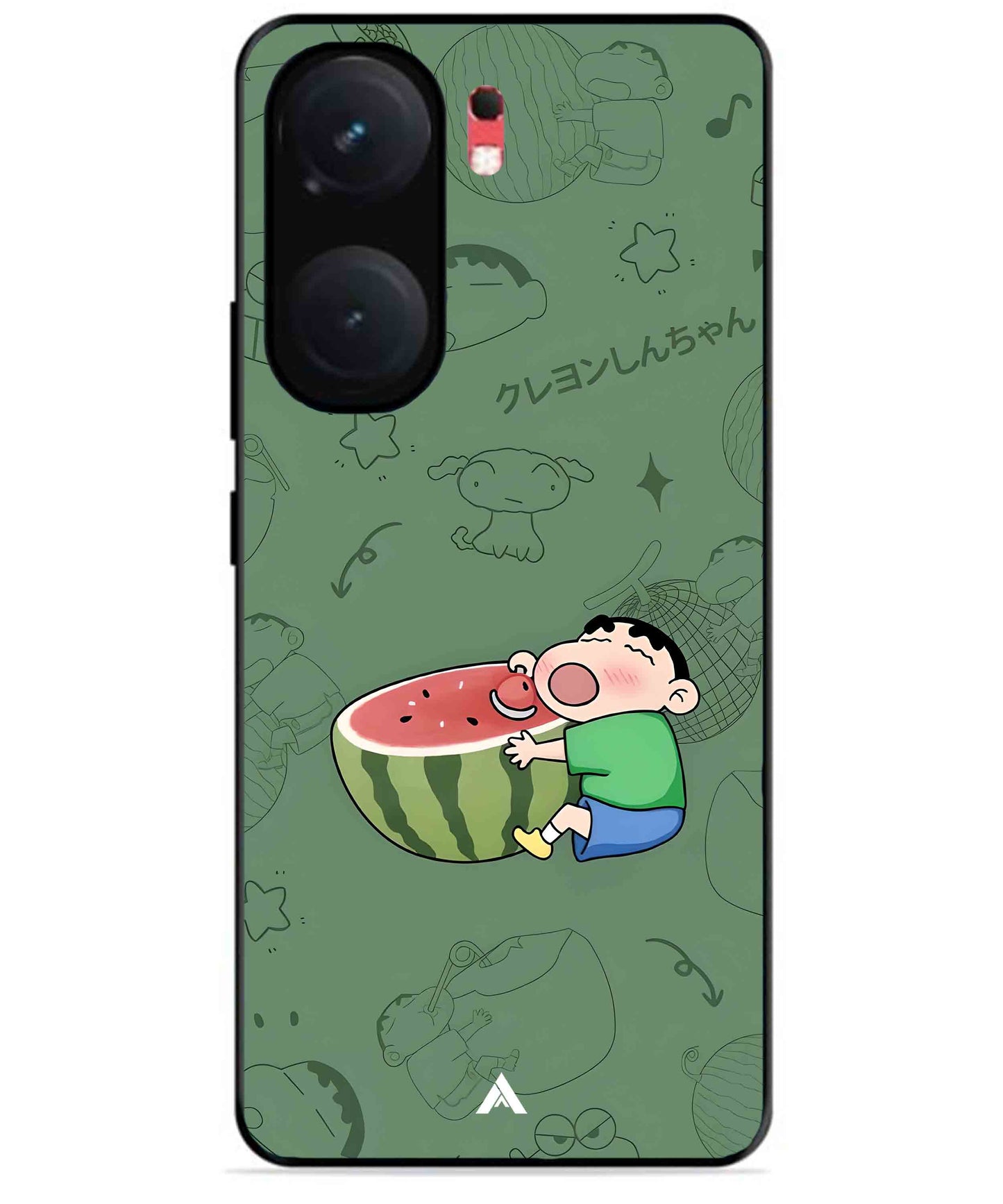 Melon Shinchan Metal Back Cover Phone Case for iQOO Neo 9 Pro