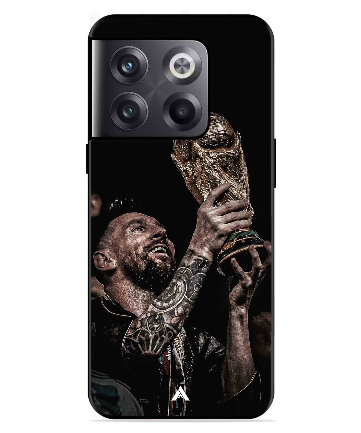 Messi Cup Football Aesthetic Metal Back Cover Phone Case for Oneplus 10T