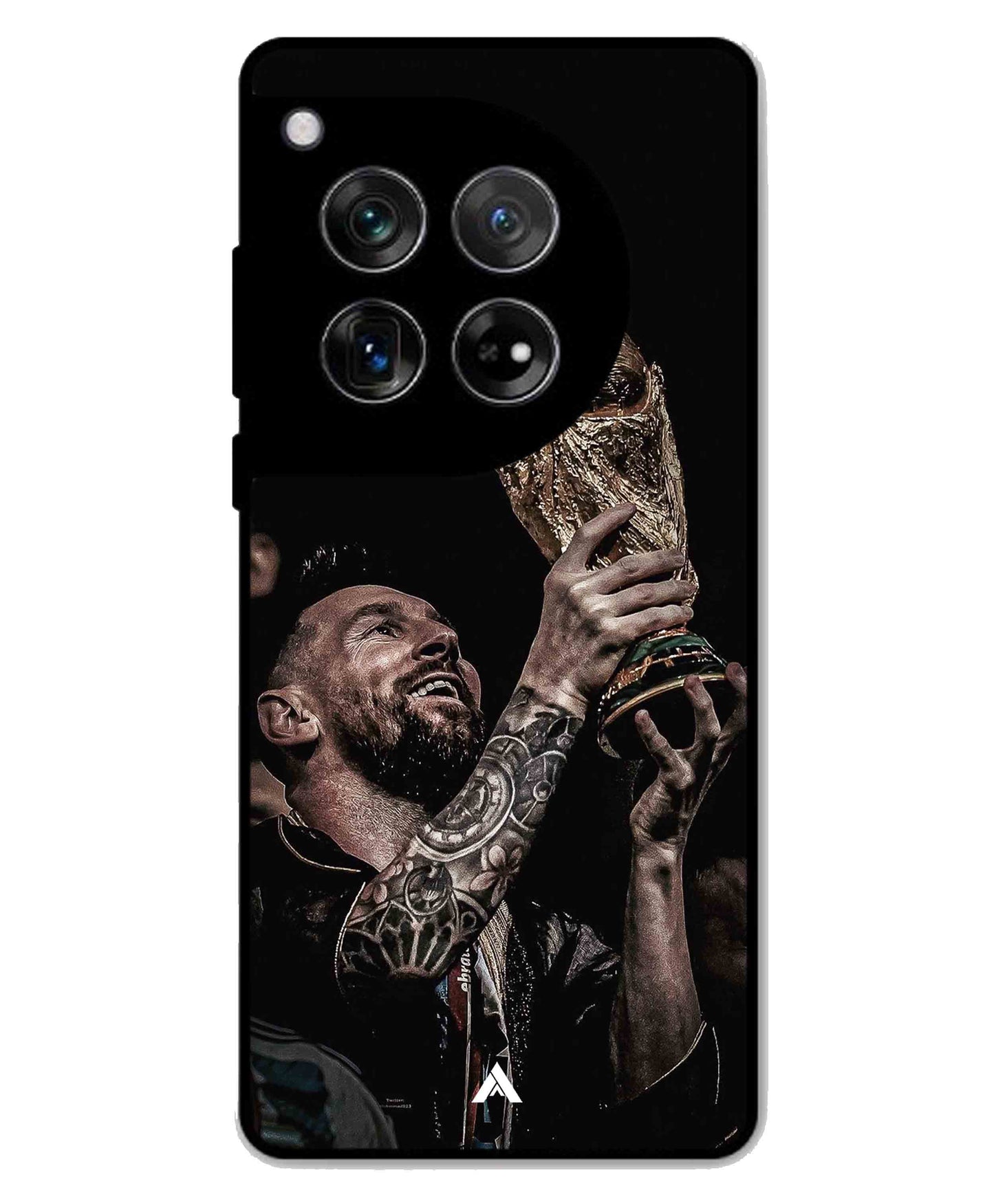 Messi Cup Football Aesthetic Metal Back Cover Phone Case for Oneplus 11R
