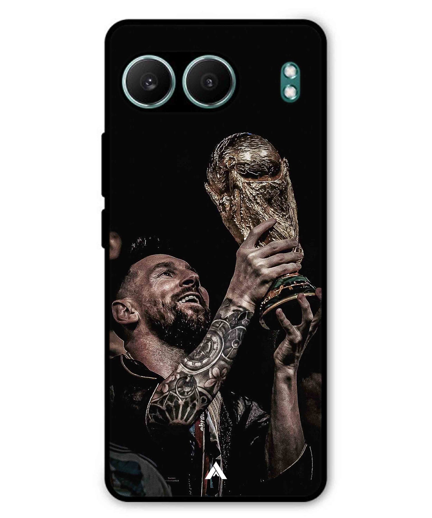 Messi Cup Football Aesthetic Metal Back Cover Phone Case for Oneplus Nord 4