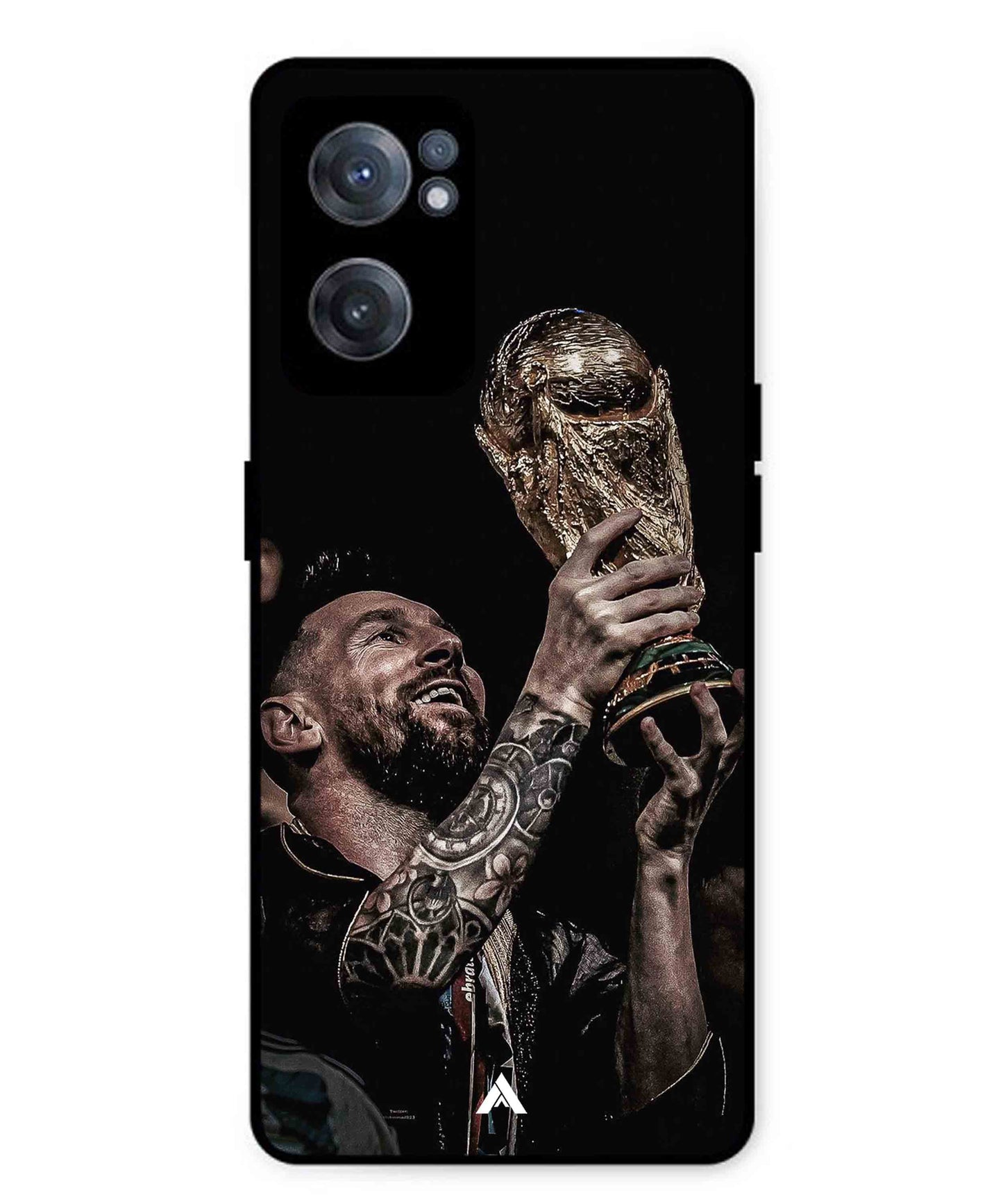 Messi Cup Football Aesthetic Metal Back Cover Phone Case for Oneplus Nord CE 2