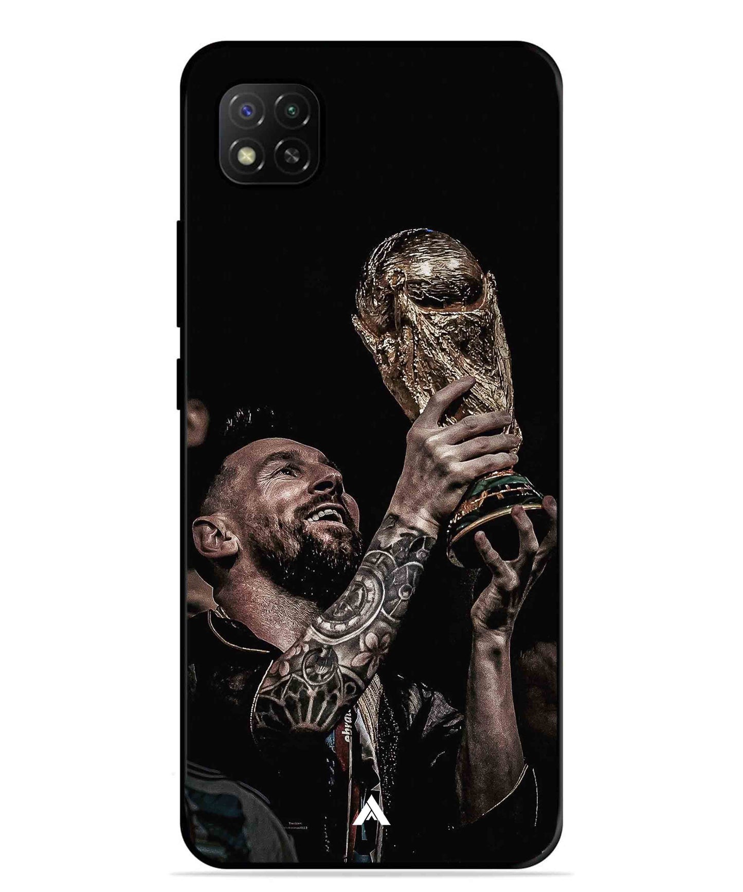 Messi Cup Football Aesthetic Metal Back Cover Phone Case for Poco C31