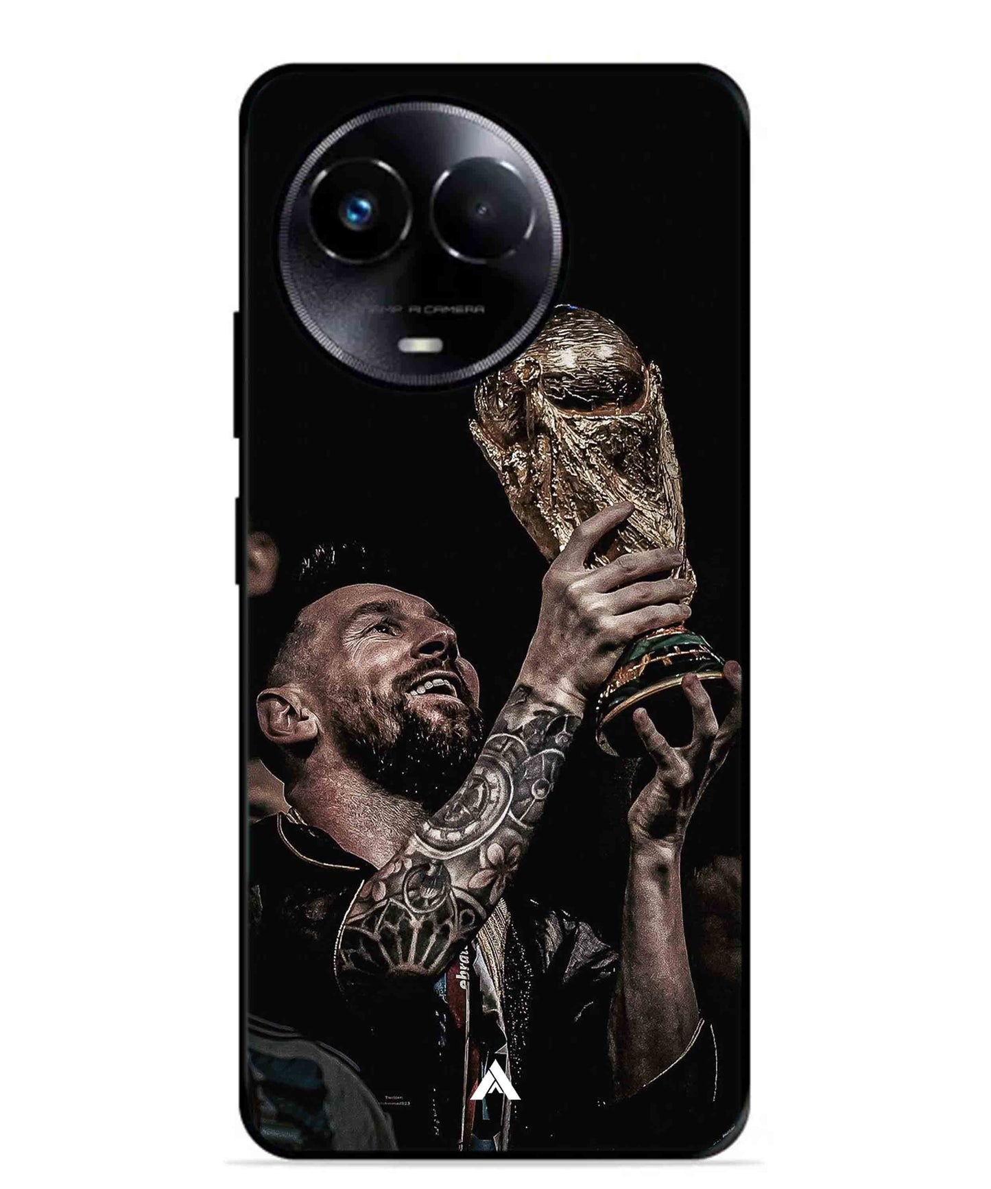 Messi Cup Football Aesthetic Metal Back Cover Phone Case for Realme 11X