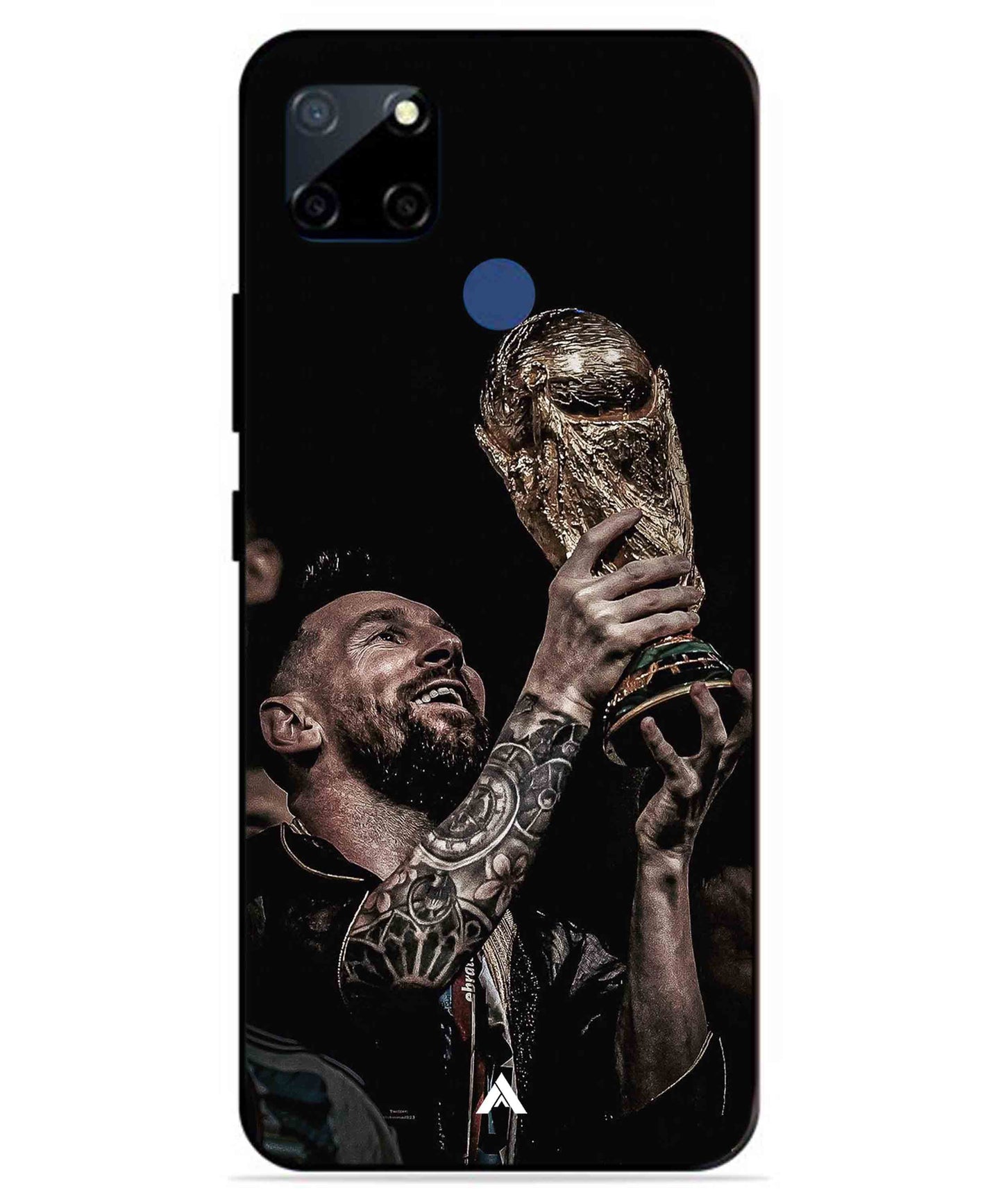 Messi Cup Football Aesthetic Metal Back Cover Phone Case for Realme C23