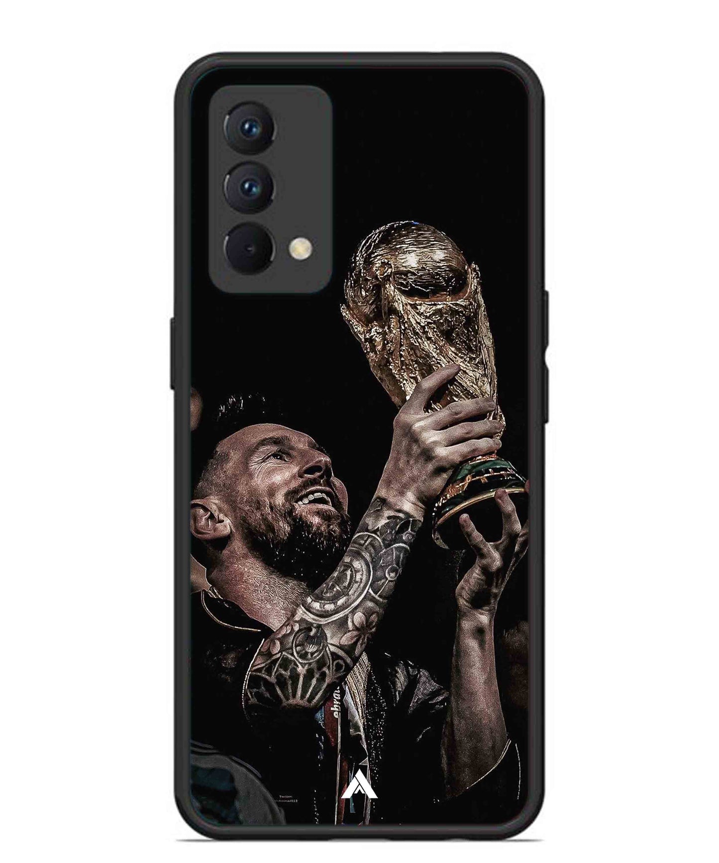 Messi Cup Football Aesthetic Metal Back Cover Phone Case for Realme GT Master Edition