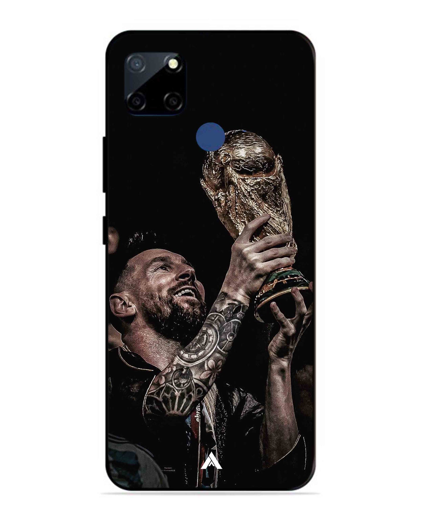 Messi Cup Football Aesthetic Metal Back Cover Phone Case for Realme Narzo 30A