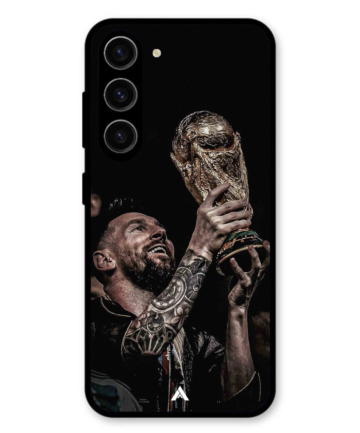 Messi Cup Football Aesthetic Metal Back Cover Phone Case for Samsung Galaxy A36