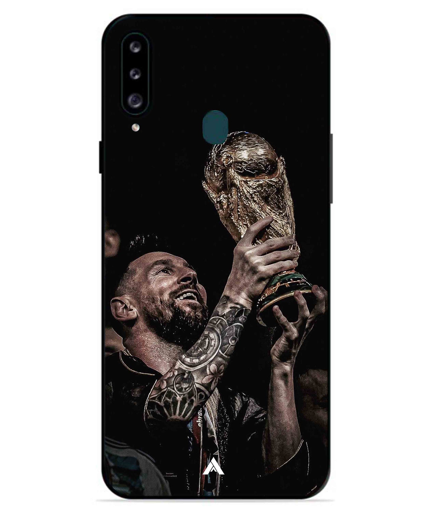 Messi Cup Football Aesthetic Metal Back Cover Phone Case for Samsung Galaxy A70s