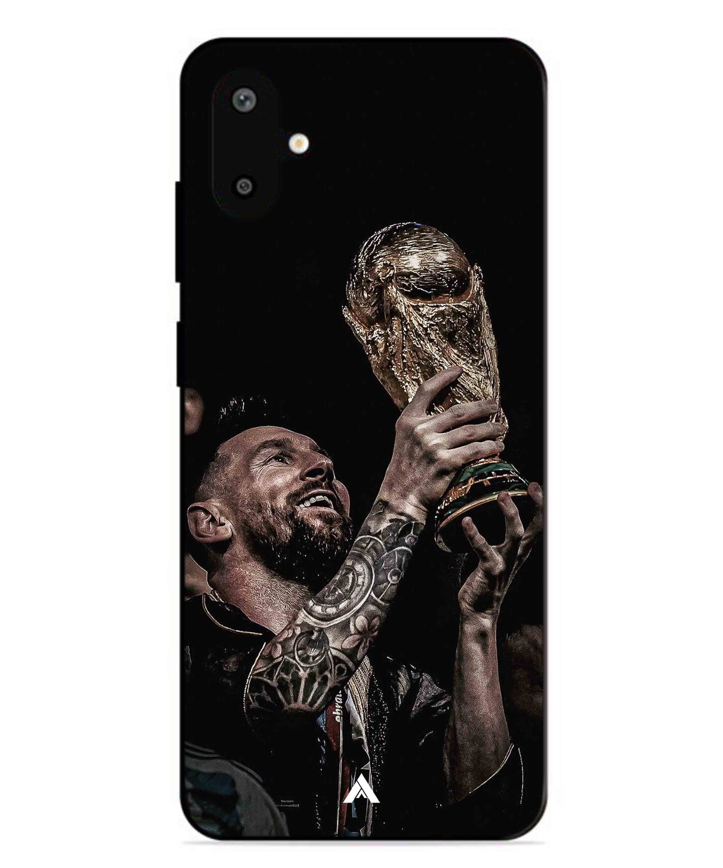 Messi Cup Football Aesthetic Metal Back Cover Phone Case for Samsung Galaxy F06