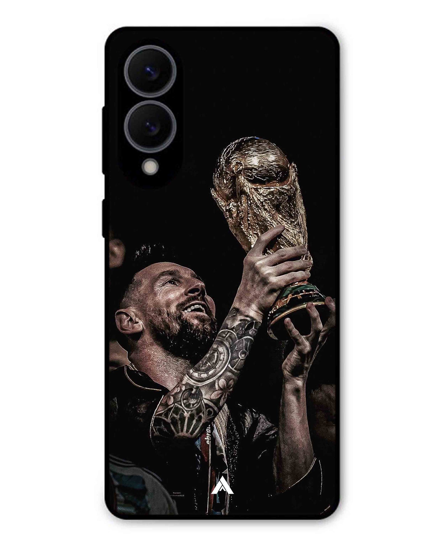 Messi Cup Football Aesthetic Metal Back Cover Phone Case for Samsung Galaxy S25 Edge