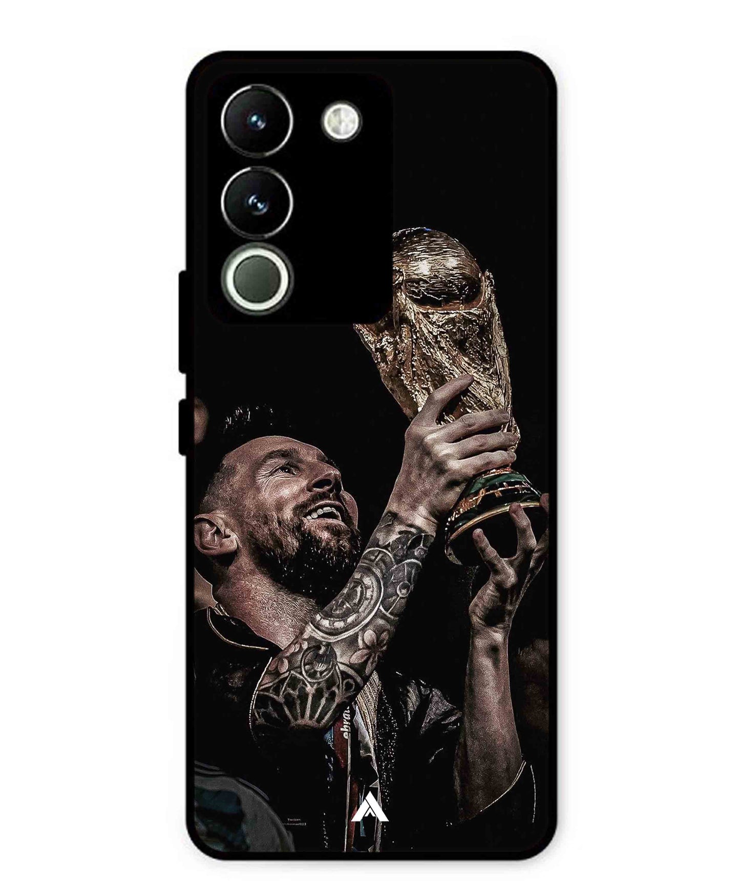 Messi Cup Football Aesthetic Metal Back Cover Phone Case for Vivo Y200