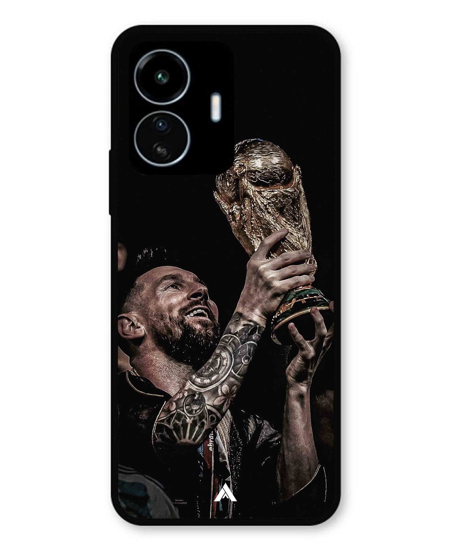 Messi Cup Football Aesthetic Metal Back Cover Phone Case for Vivo Y77