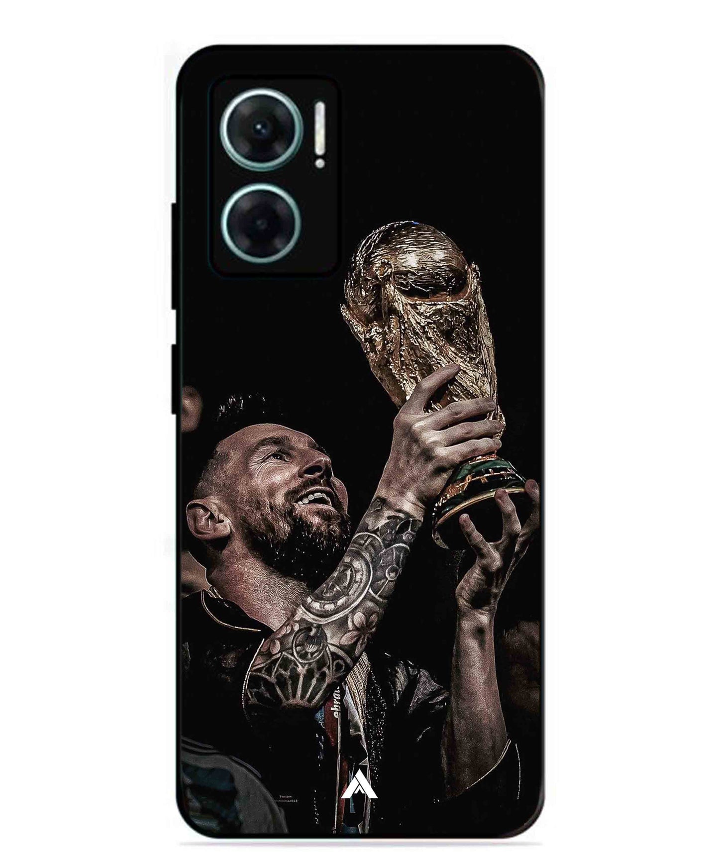 Messi Cup Football Aesthetic Metal Back Cover Phone Case for Xiaomi Redmi 11 Prime 5G
