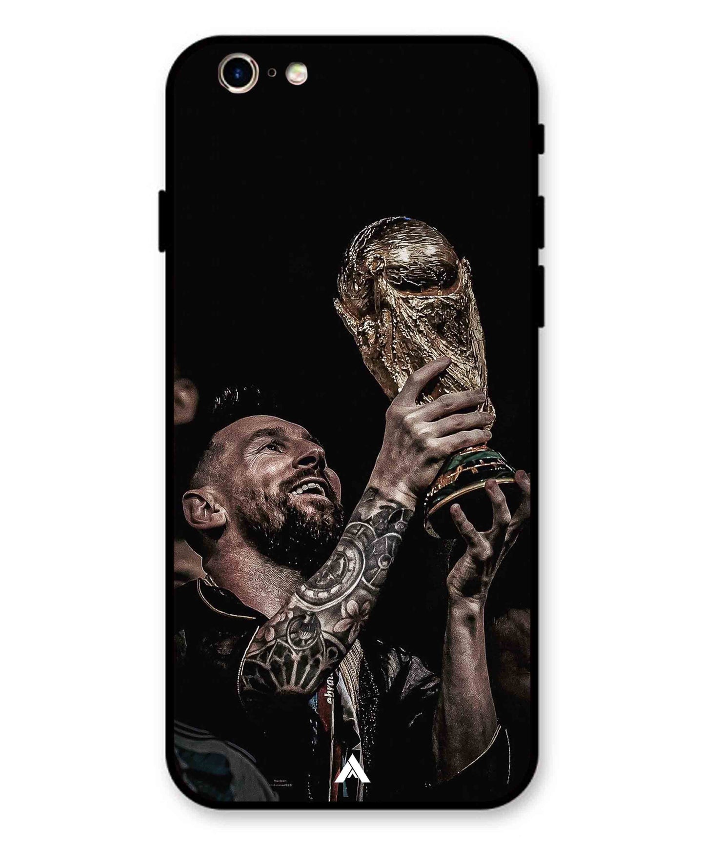Messi Cup Football Aesthetic Metal Back Cover Phone Case for iPhone 11