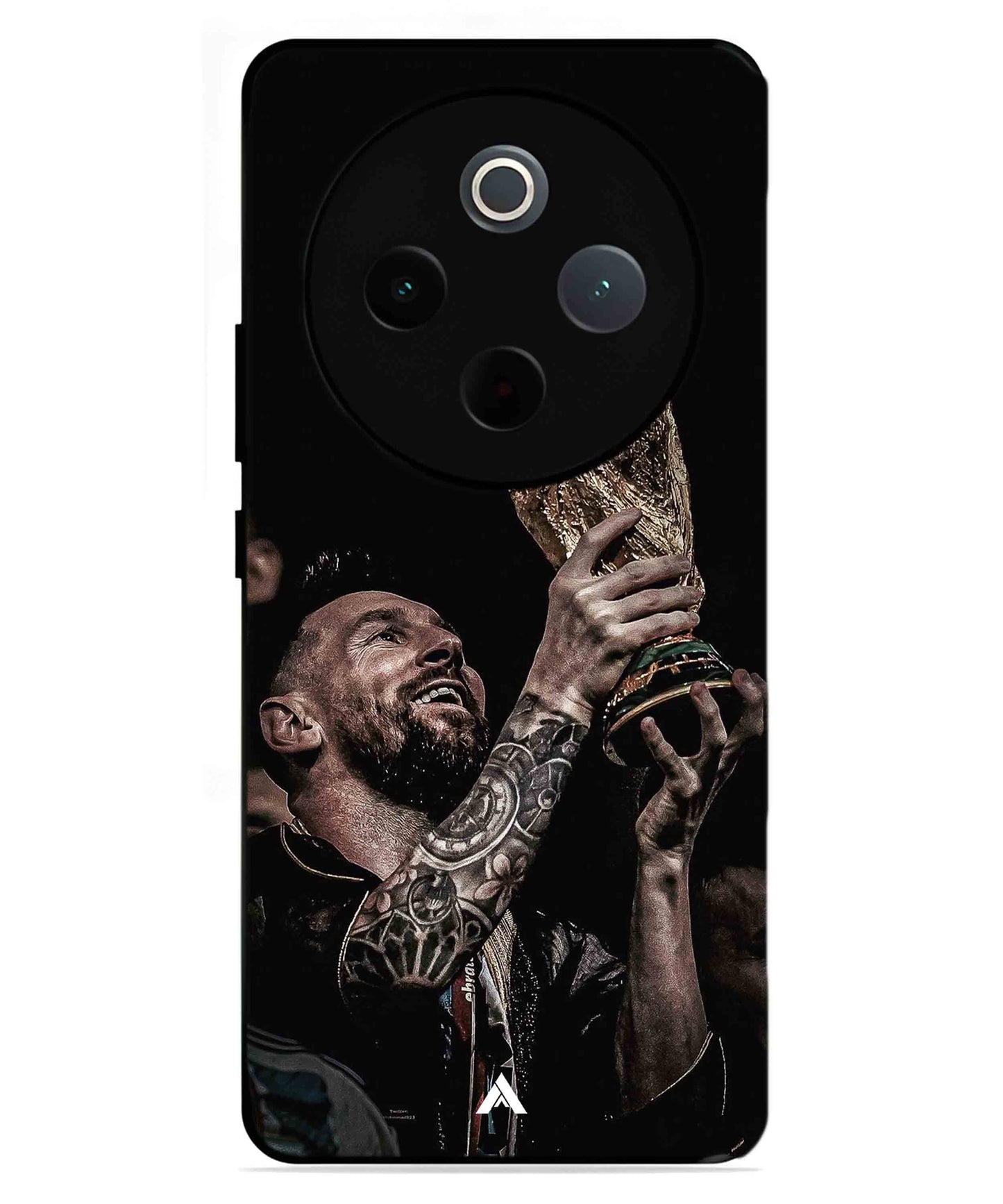 Messi Cup Football Aesthetic Metal Back Cover Phone Case for iQOO Z10