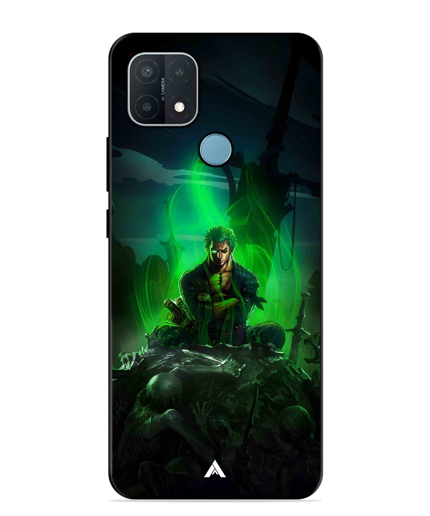 Onepiece Zoro 02 Anime Metal Back Cover Phone Case for OPPO A15