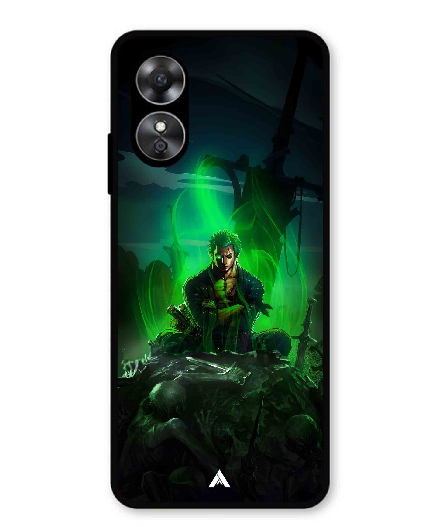 Onepiece Zoro 02 Anime Metal Back Cover Phone Case for Oppo A17K