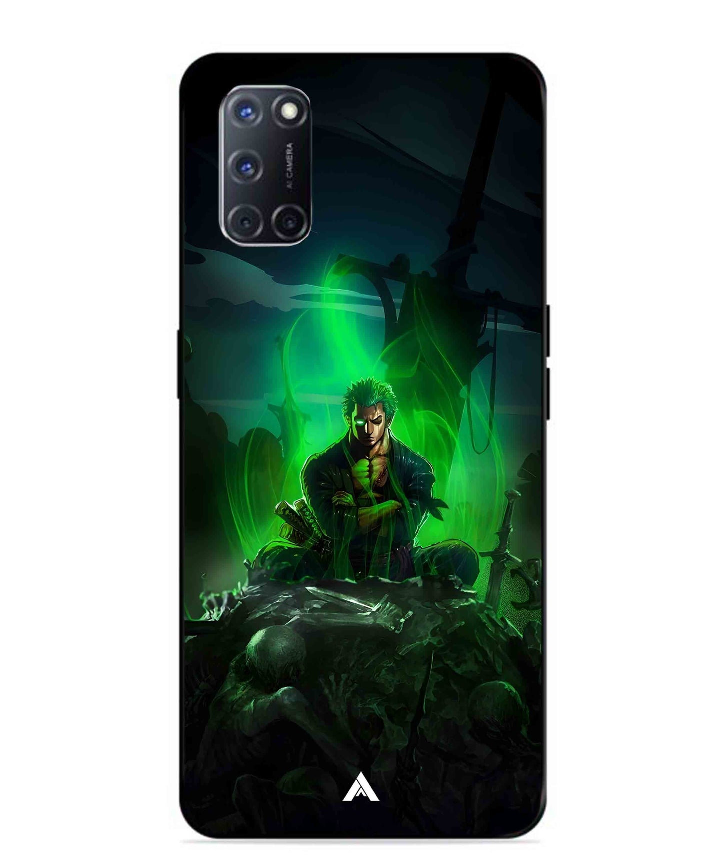 Onepiece Zoro 02 Anime Metal Back Cover Phone Case for Oppo A52