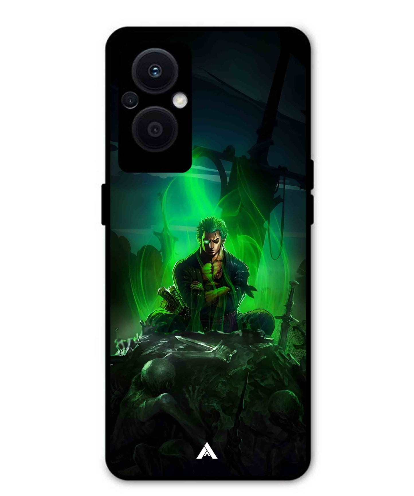 Onepiece Zoro 02 Anime Metal Back Cover Phone Case for Oppo F21 Pro 5G