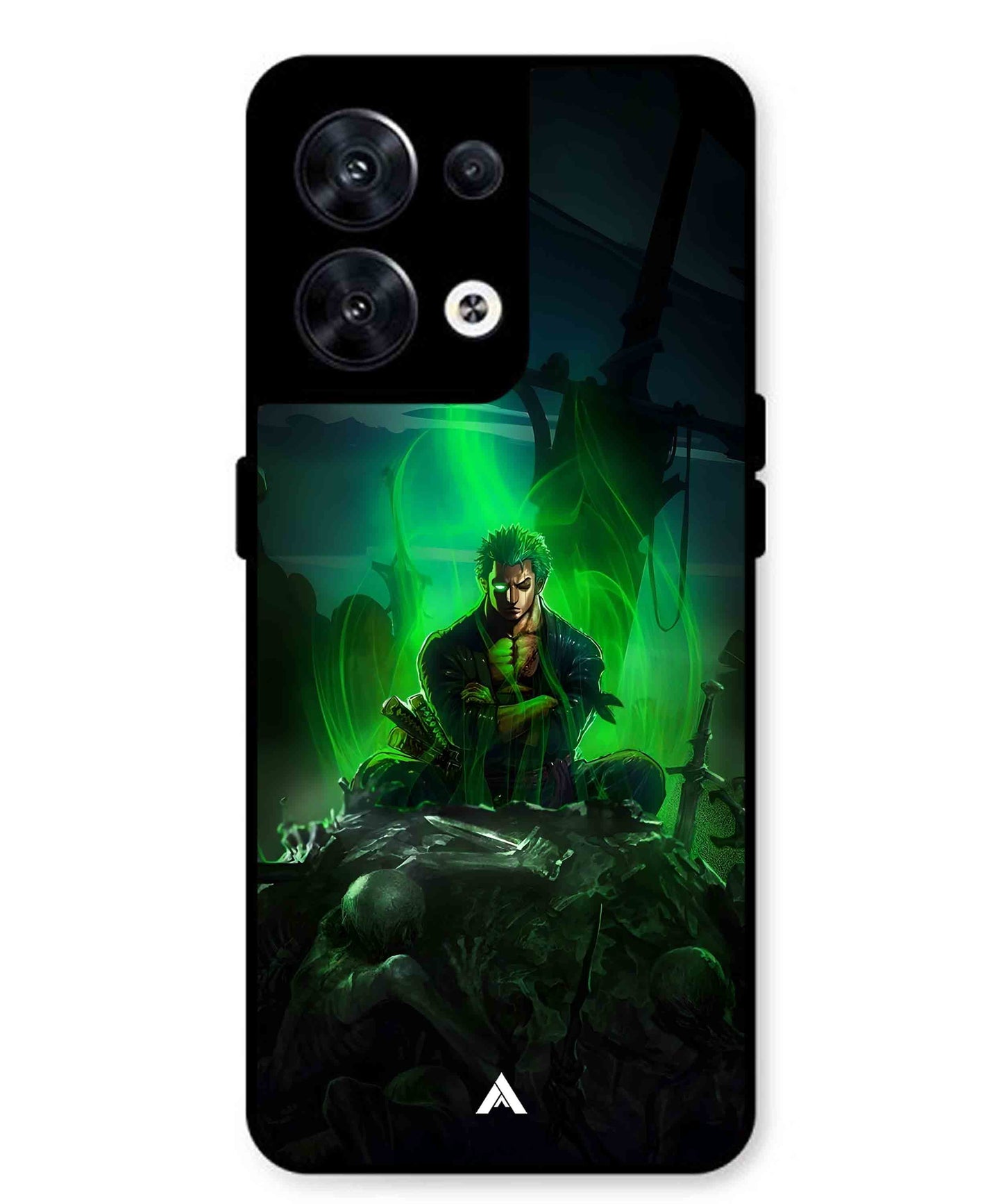 Onepiece Zoro 02 Anime Metal Back Cover Phone Case for Oppo Reno 10