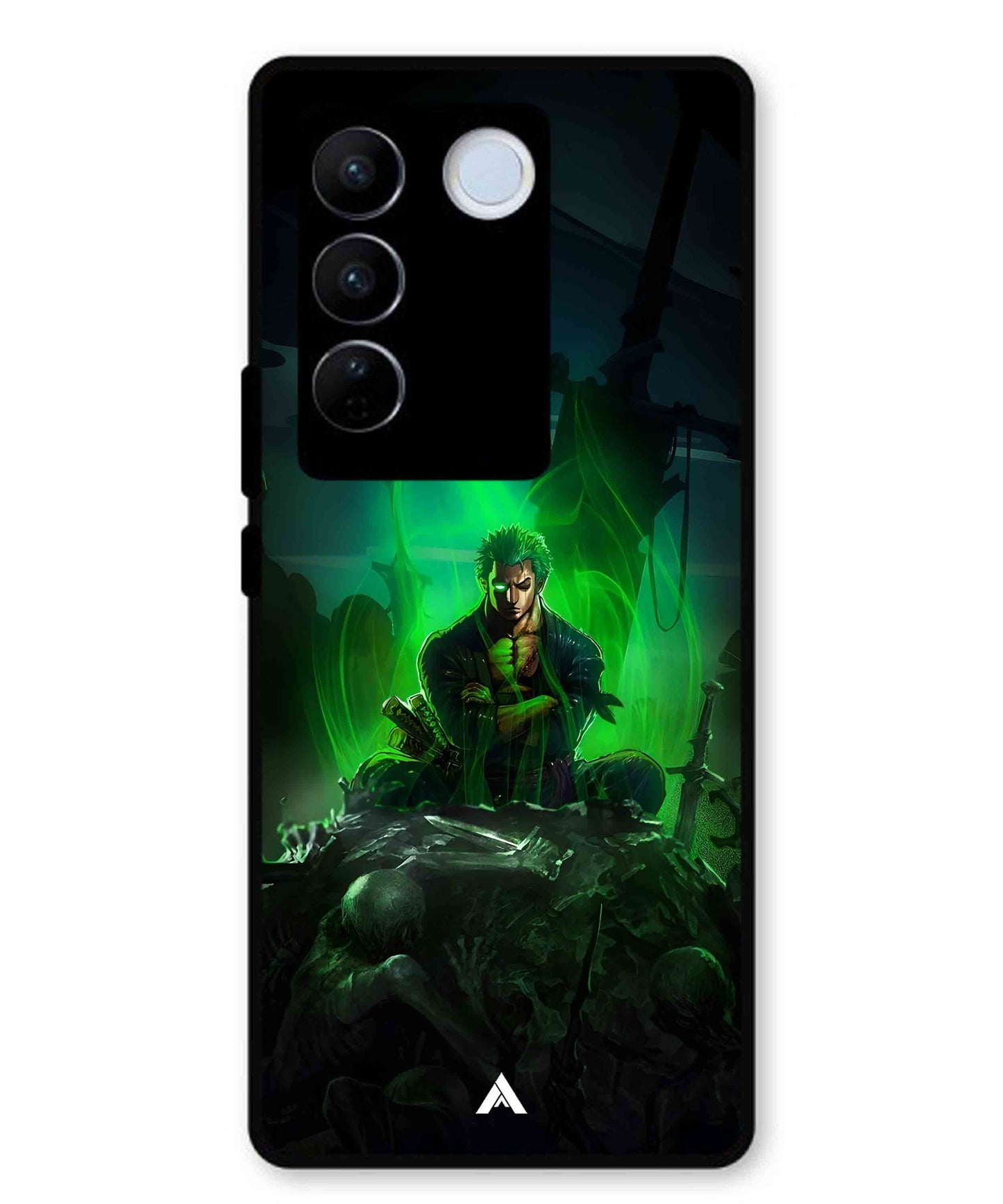 Onepiece Zoro 02 Anime Metal Back Cover Phone Case for Vivo v27