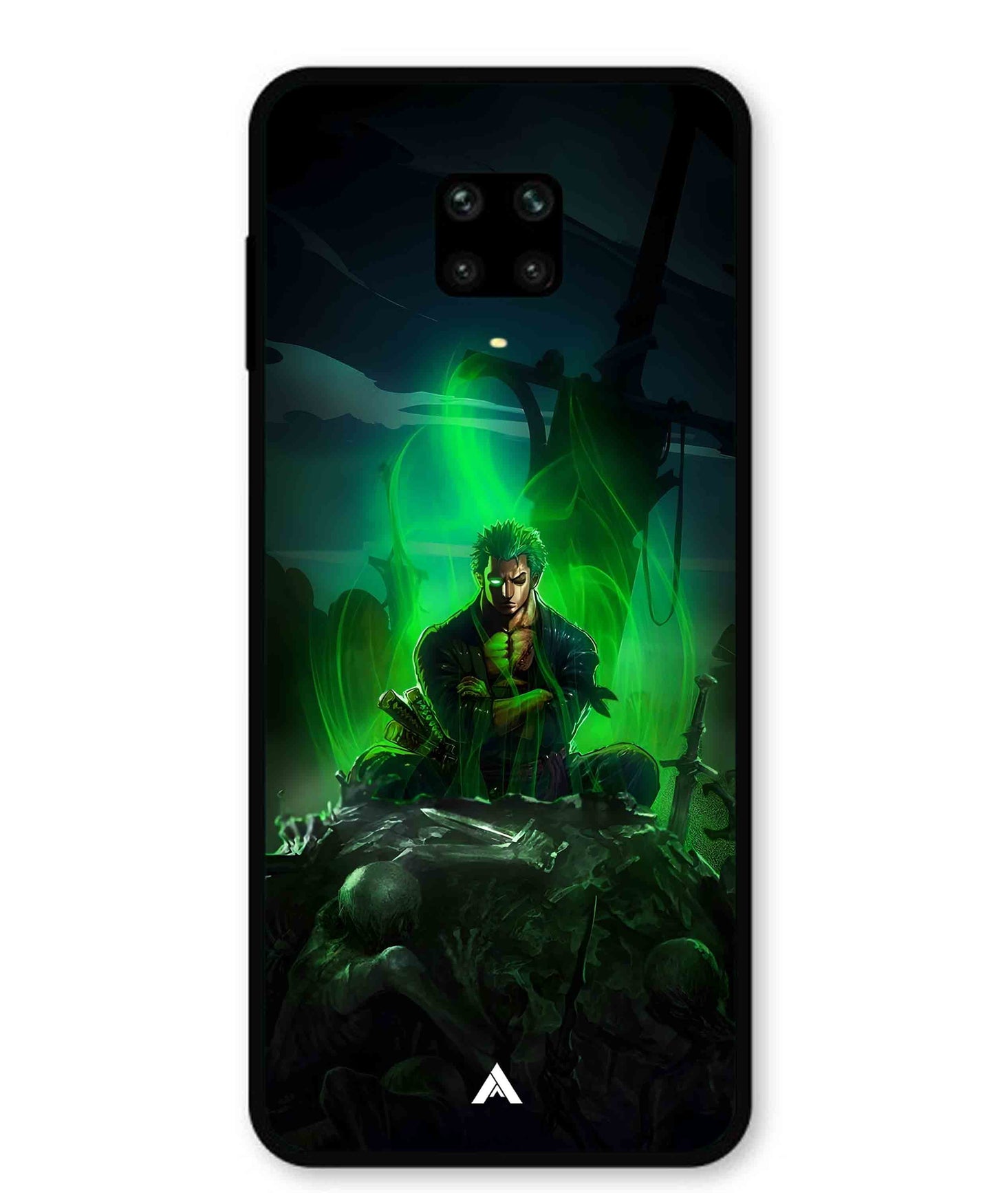 Onepiece Zoro 02 Anime Metal Back Cover Phone Case for Xiaomi Redmi Note 9 Pro