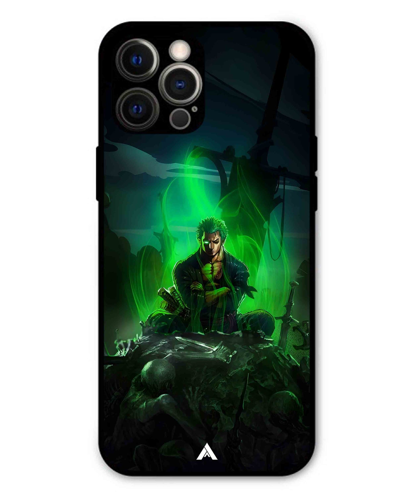 Onepiece Zoro 02 Anime Metal Back Cover Phone Case for iPhone 12 Pro Max